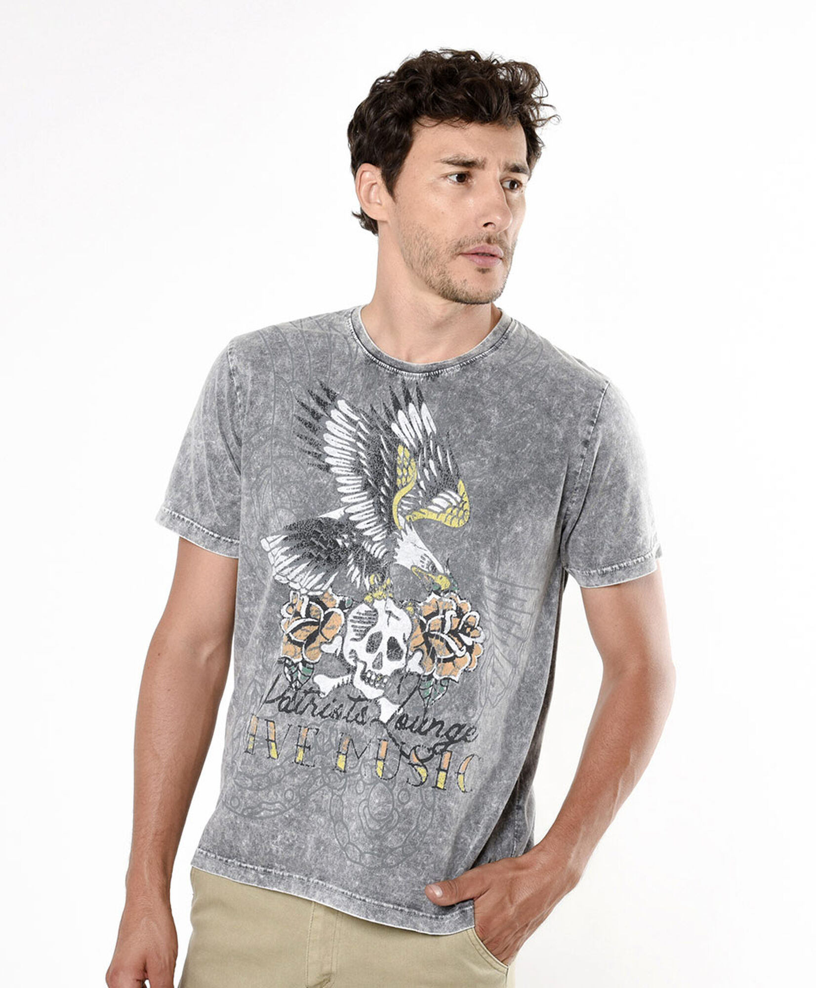 Polera hombre estampado águila Polera hombre estampado águila