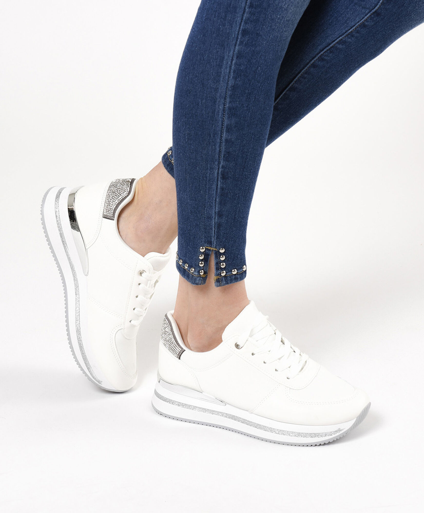Zapatilla mujer brillos plataforma Zapatilla mujer brillos plataforma