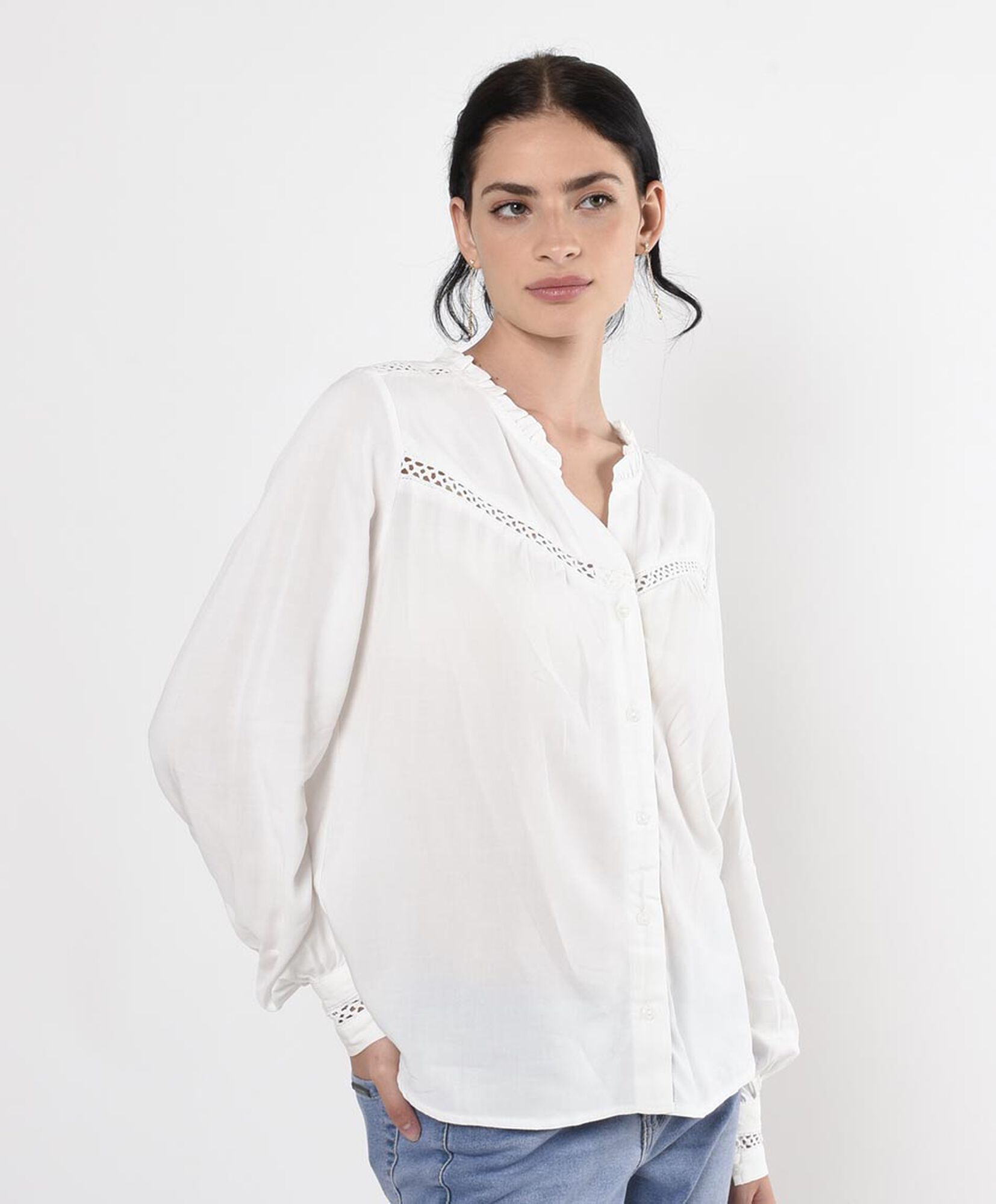 Blusa mujer encaje calado Blusa mujer encaje calado
