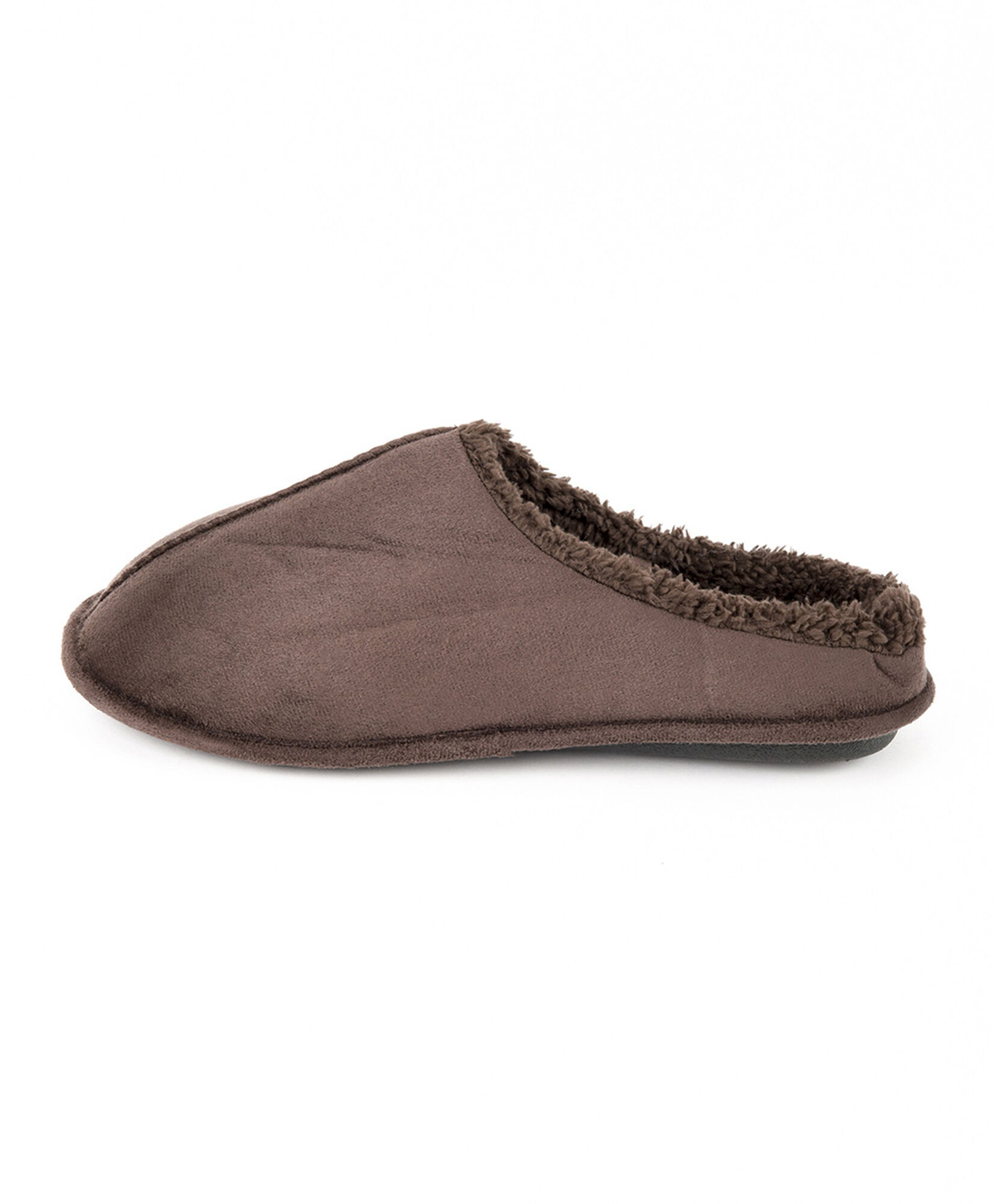 Pantufla hombre gamuza pelitos café Pantufla hombre gamuza pelitos café