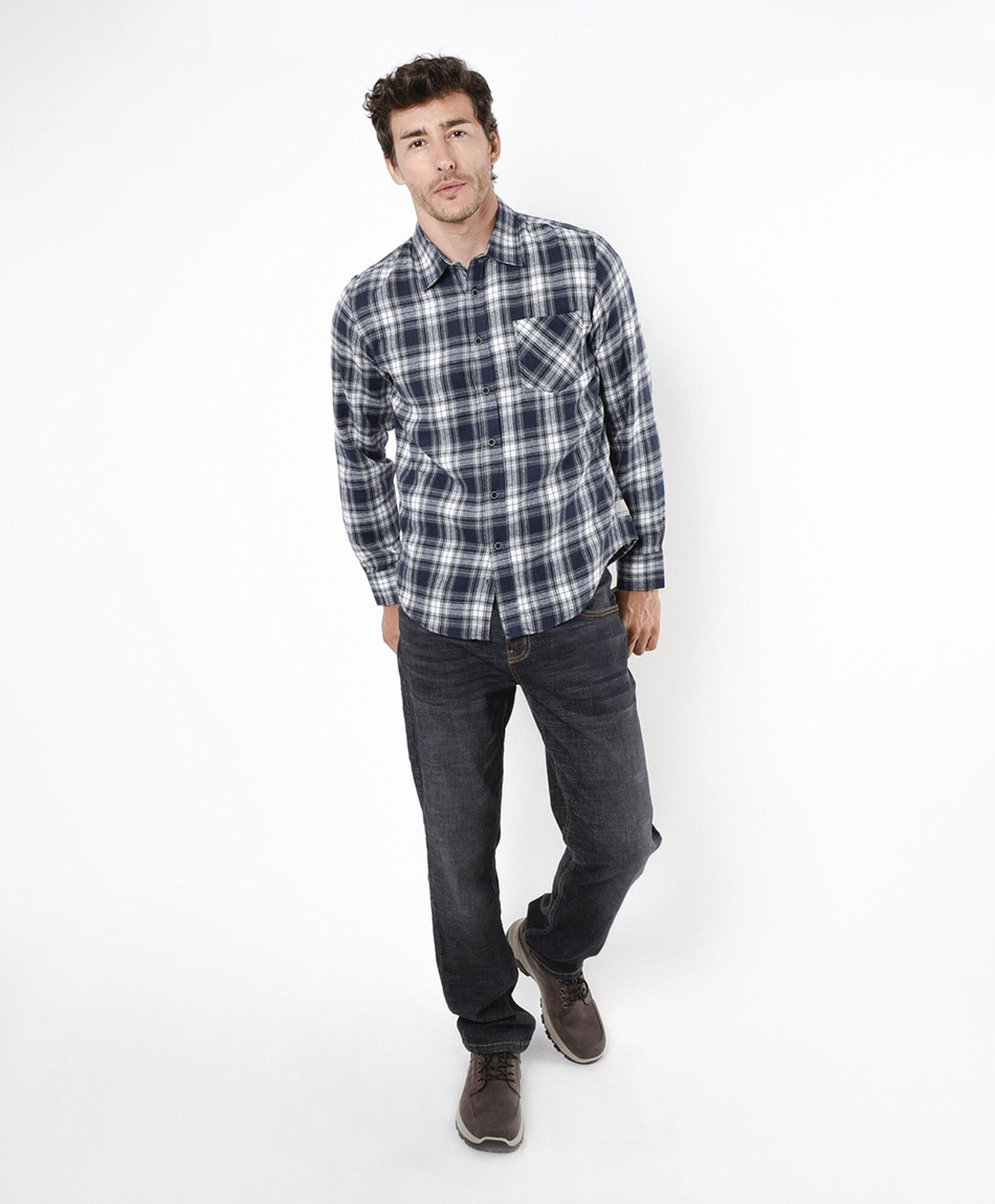 Camisa hombre franela azul Camisa hombre franela azul