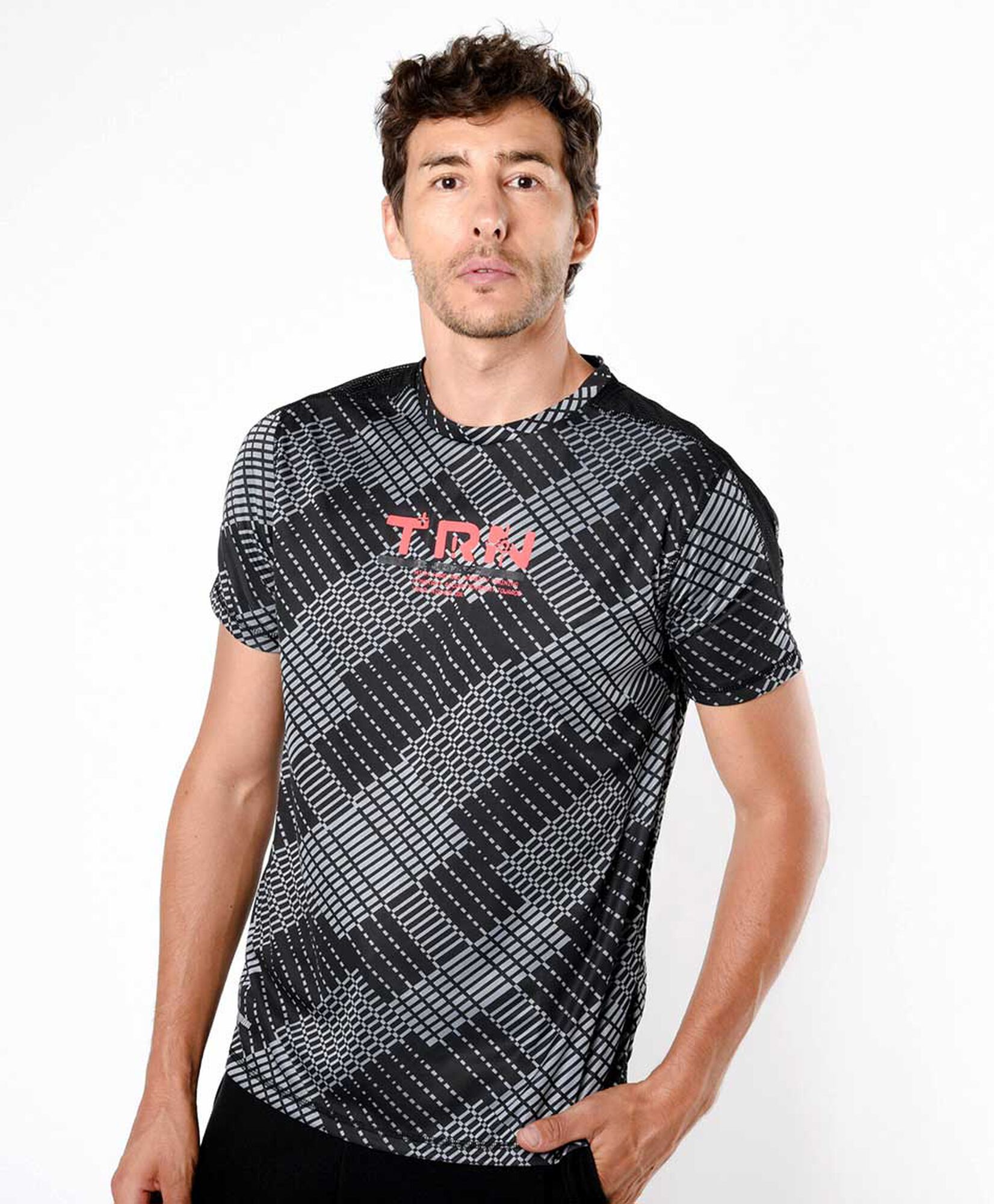 Polera deportiva hombre print bloques Polera deportiva hombre print bloques