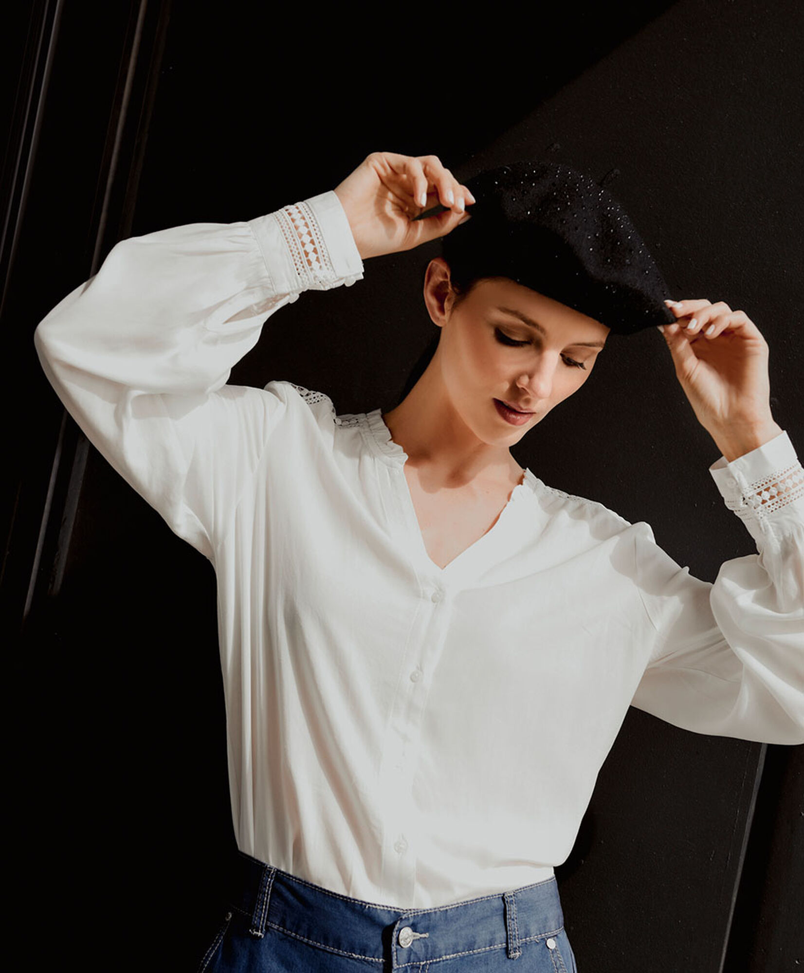 Blusa mujer detalles encajes Blusa mujer detalles encajes