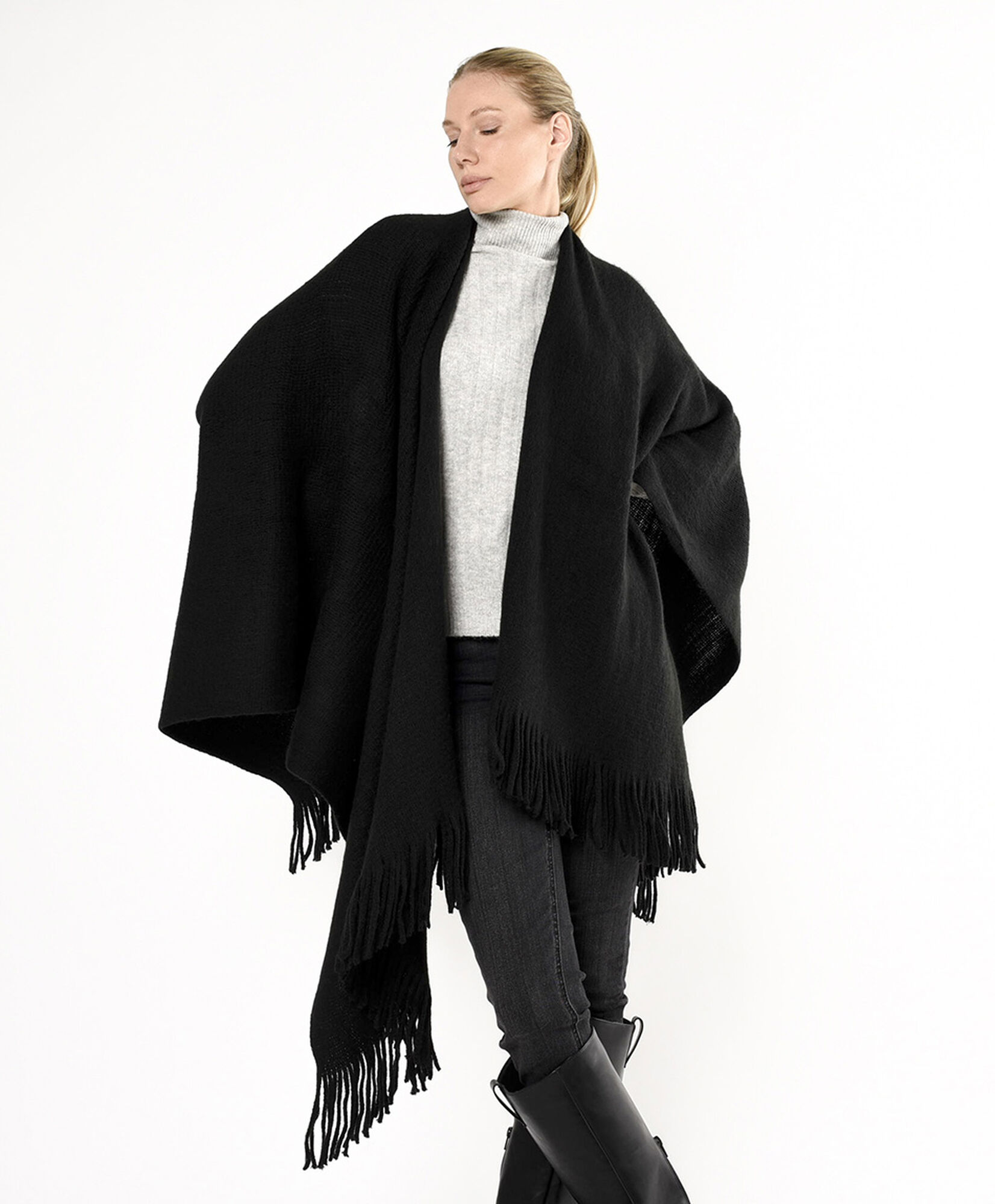 Poncho mujer negro Poncho mujer negro