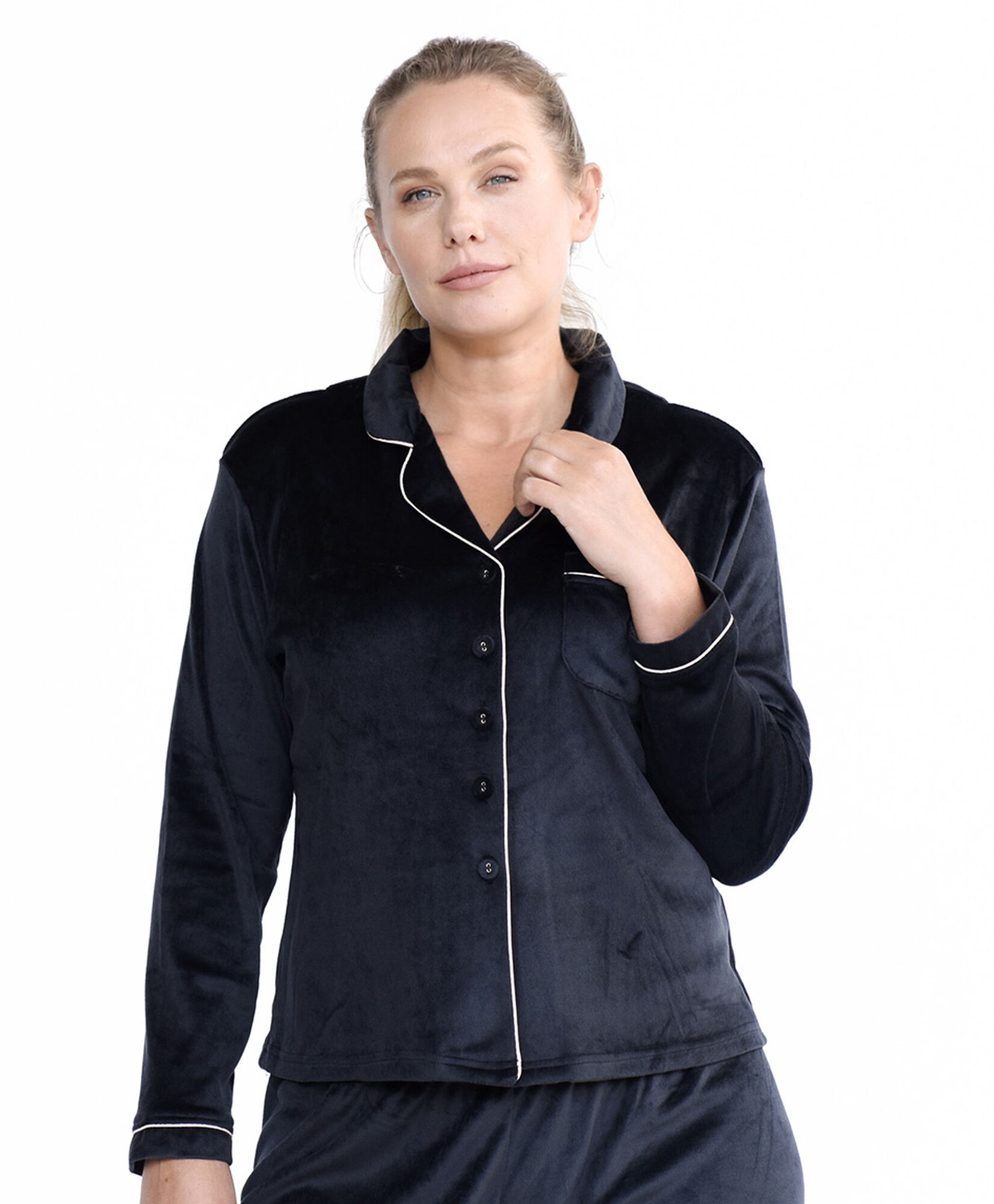 Pijama mujer velvet camisero Pijama mujer velvet camisero