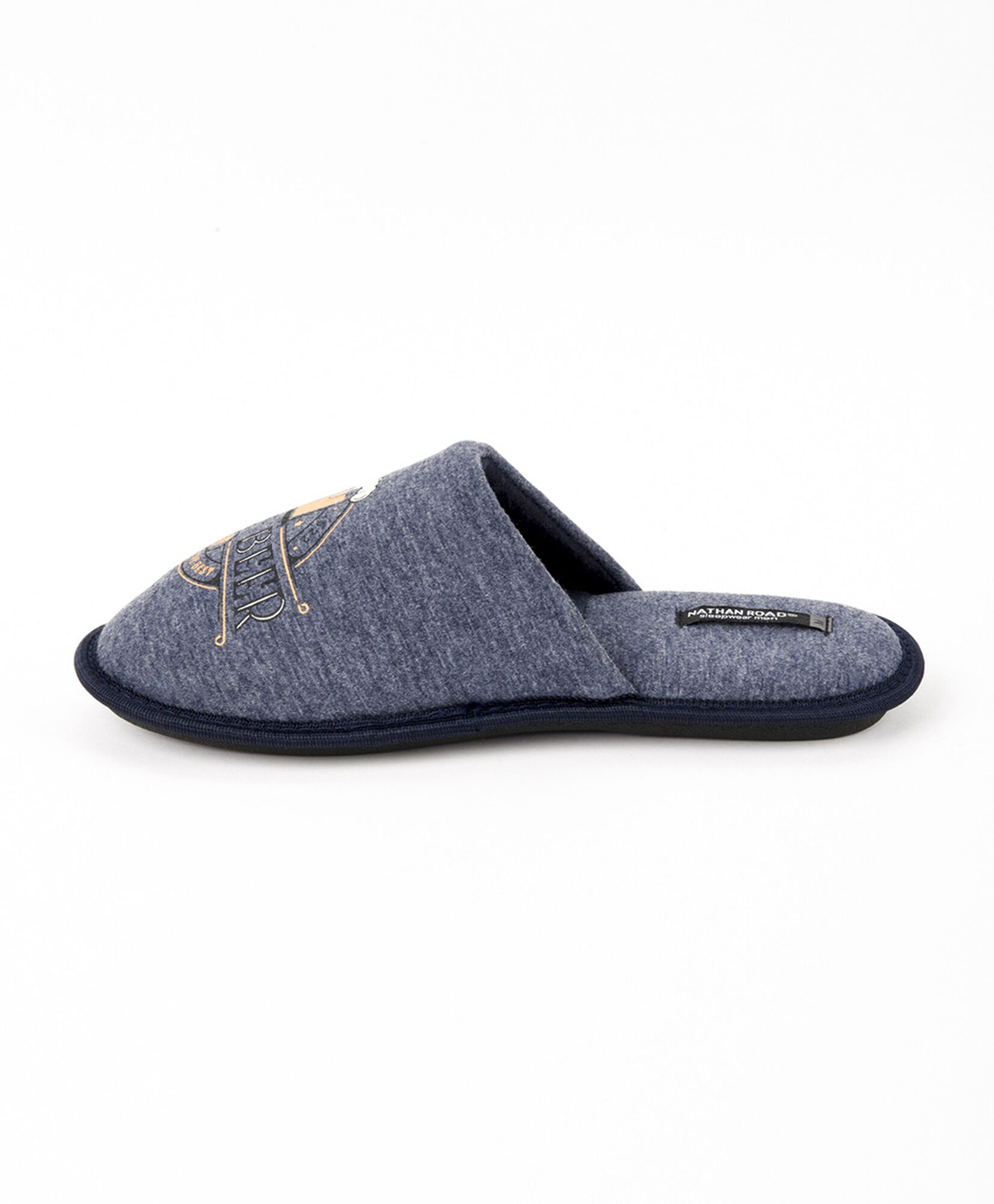 Pantufla hombre estampado vaso Pantufla hombre estampado vaso