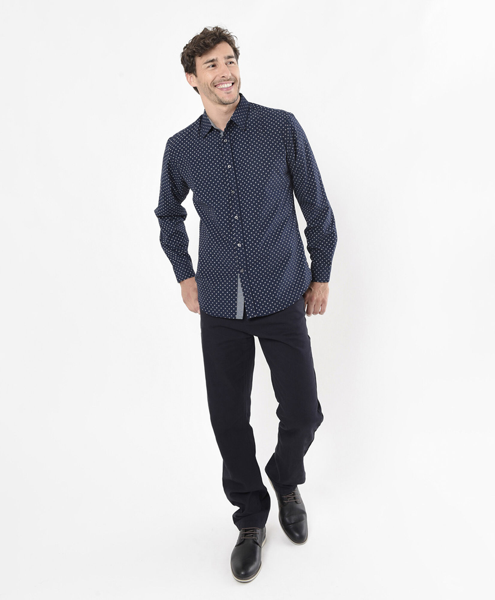 Camisa hombre figuritas manga larga Camisa hombre figuritas manga larga