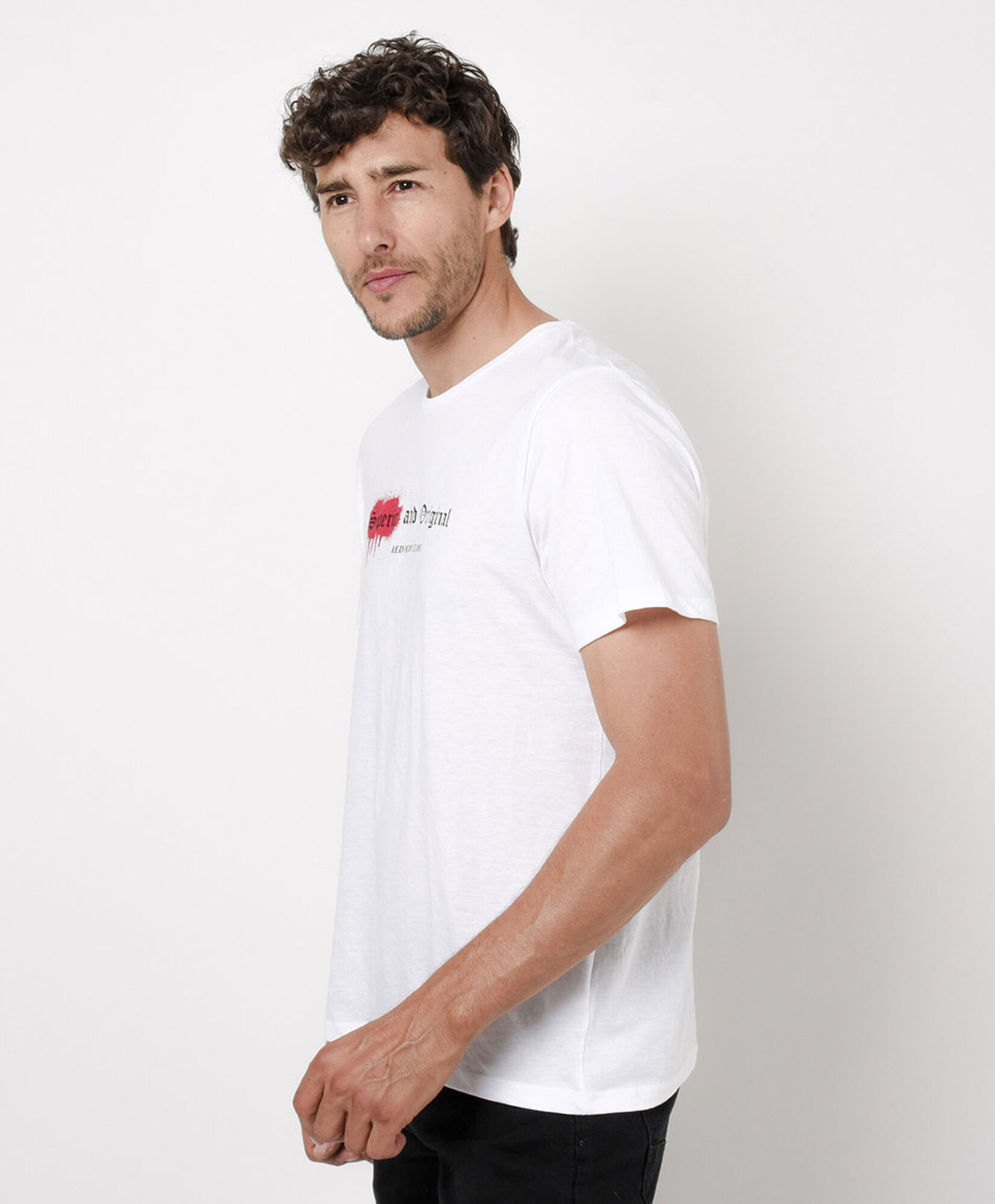 Polera hombre estampado frase Polera hombre estampado frase