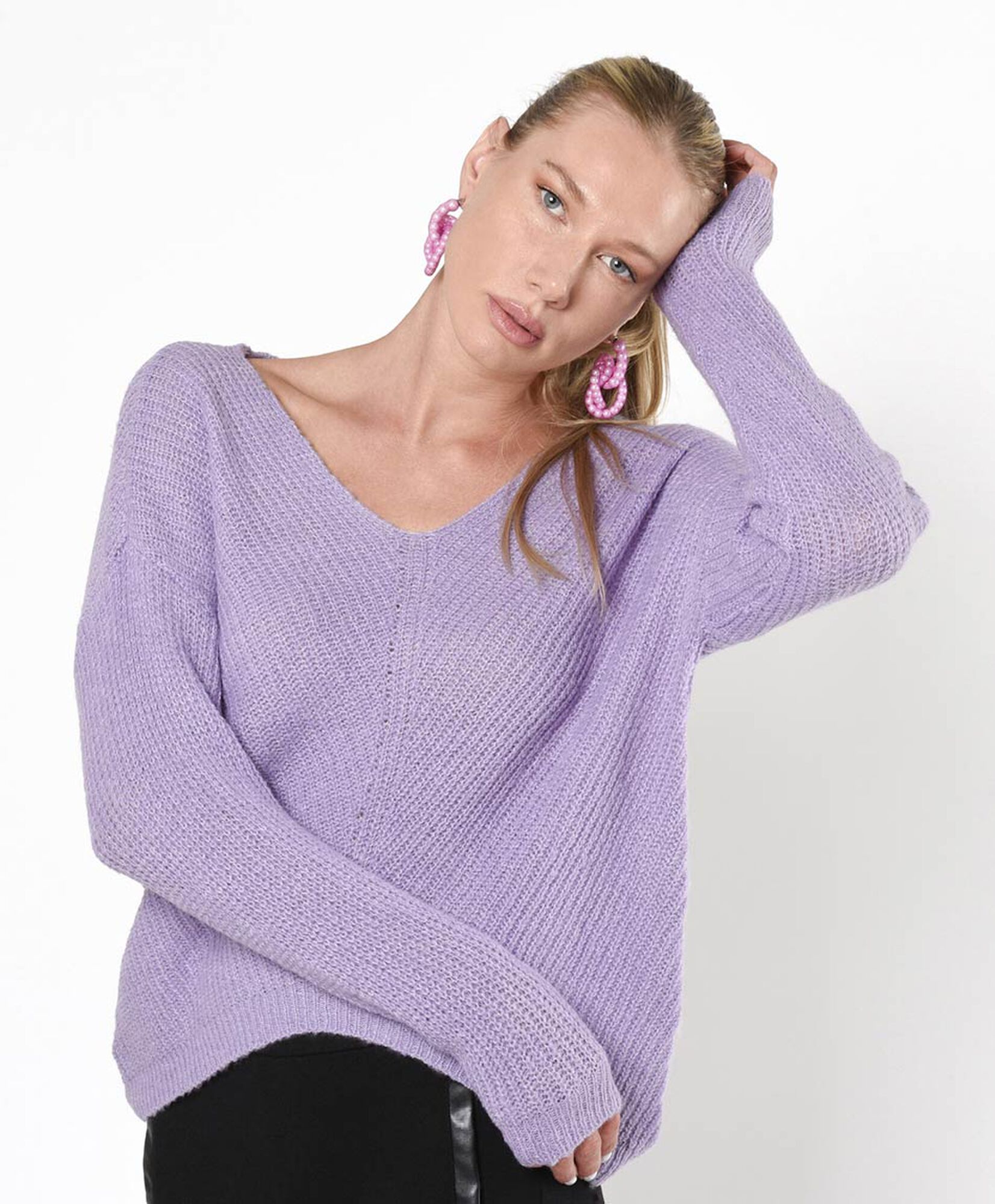 Sweater mujer cuello en v Sweater mujer cuello en v
