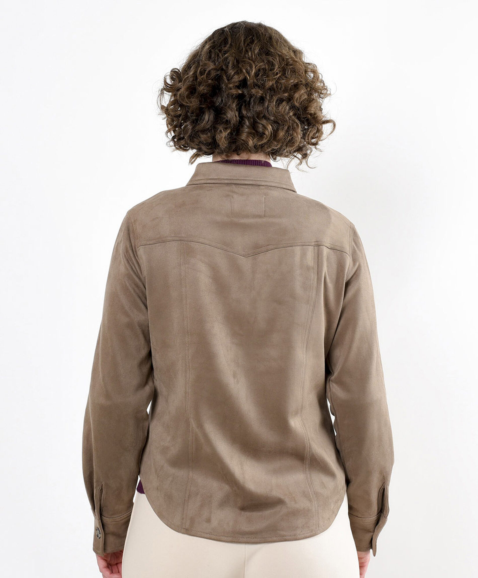 Chaqueta mujer gamuza bolsillos Chaqueta mujer gamuza bolsillos
