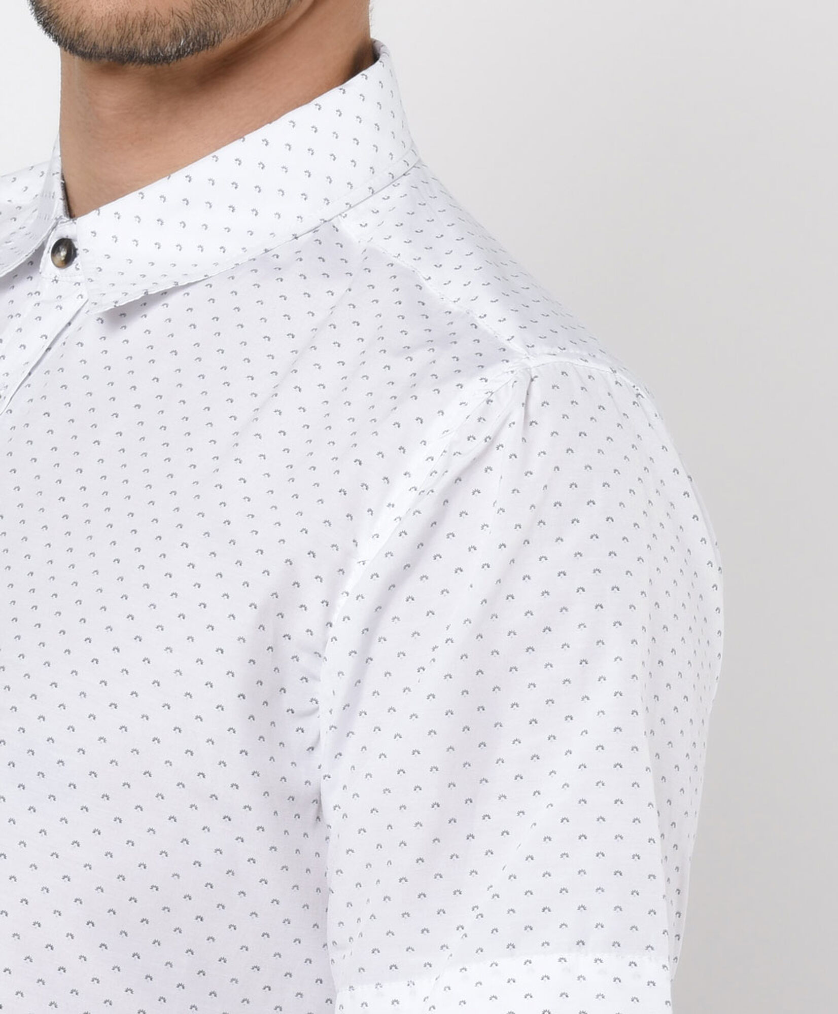 Camisa hombre puntos manga corta Camisa hombre puntos manga corta