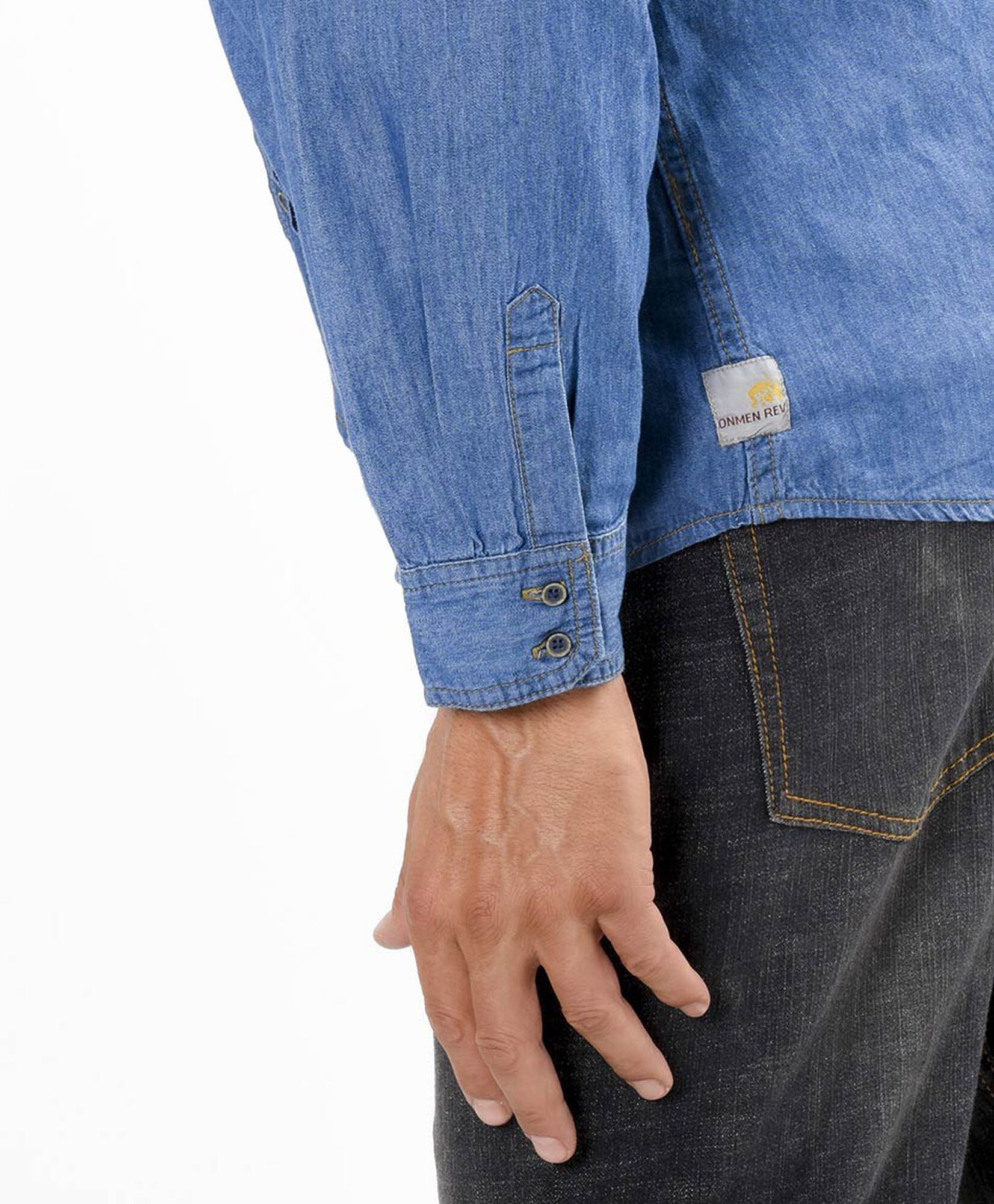 Camisa hombre denim bolsillos Camisa hombre denim bolsillos