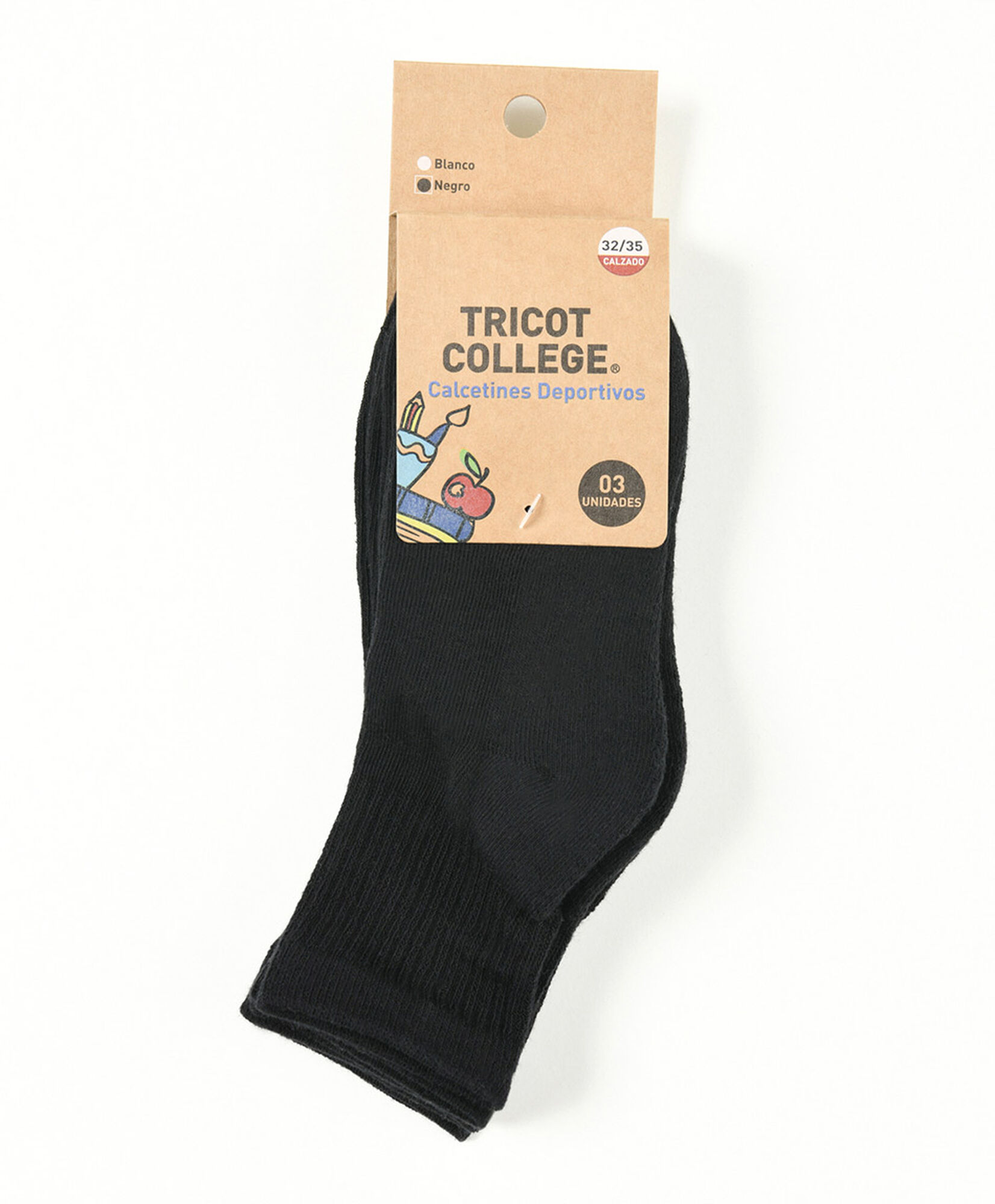 Pack 3 calcetines infantiles negro Pack 3 calcetines infantiles negro