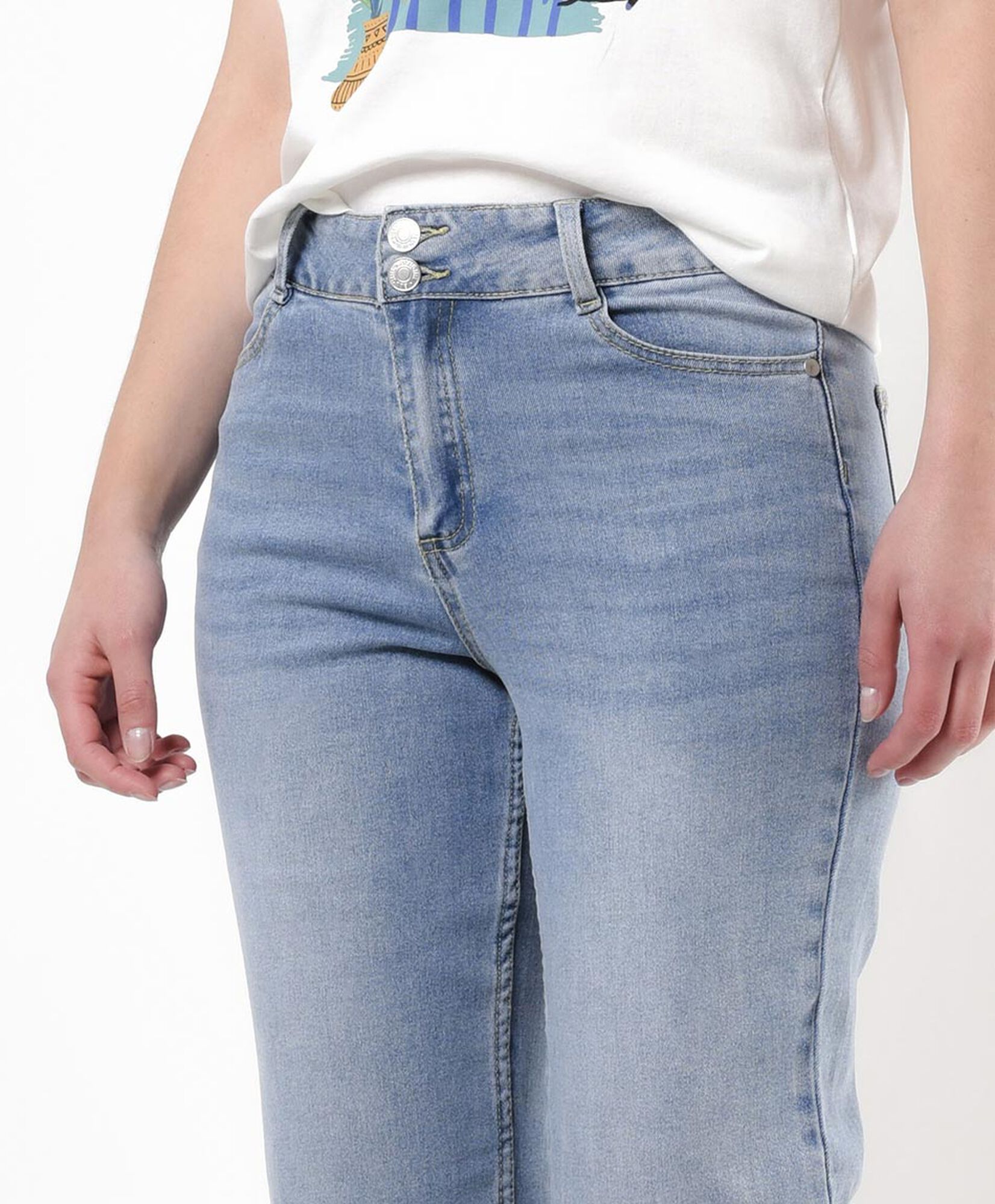 Jeans mujer doble botón Jeans mujer doble botón