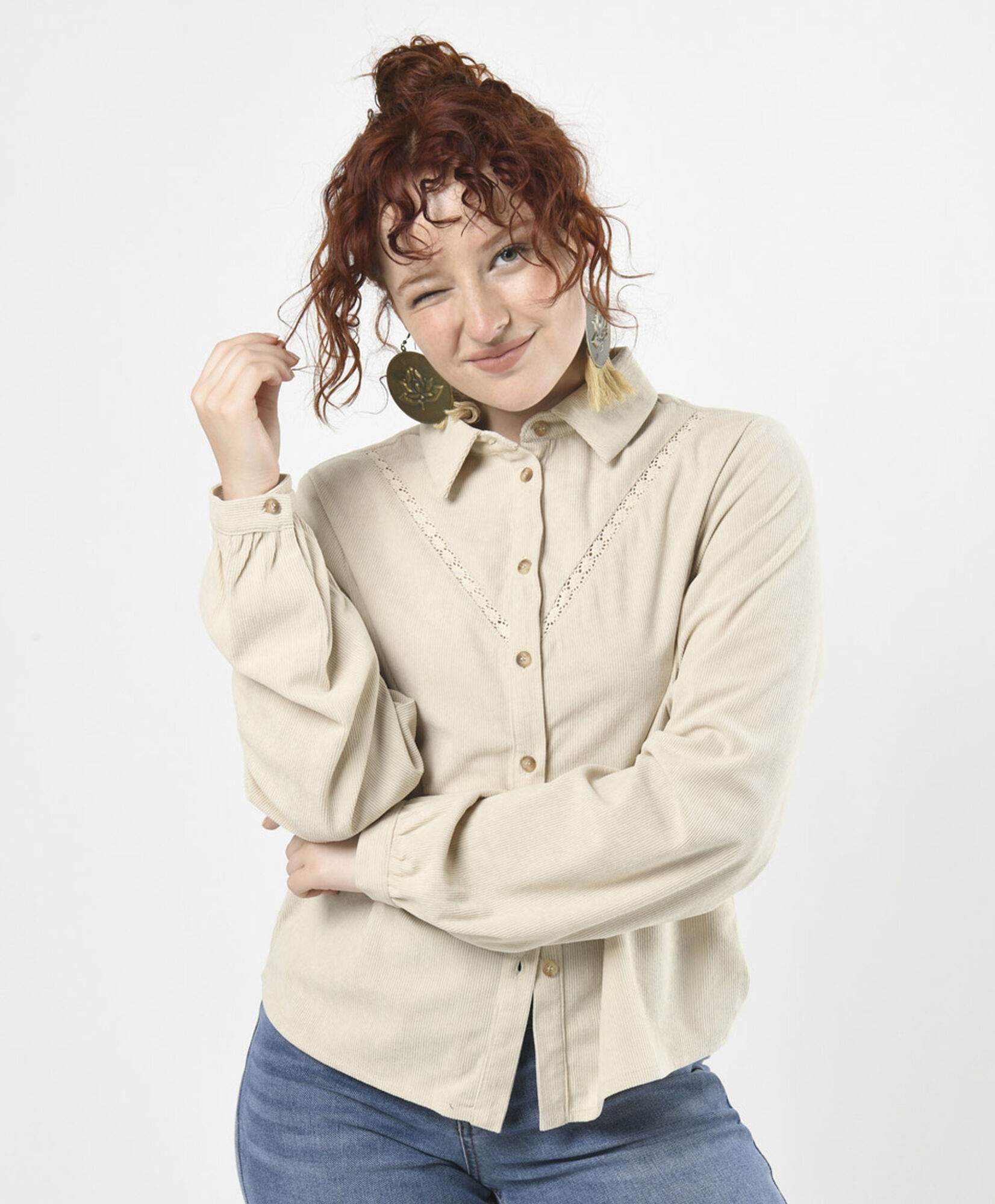 Blusa mujer corderoy calados Blusa mujer corderoy calados