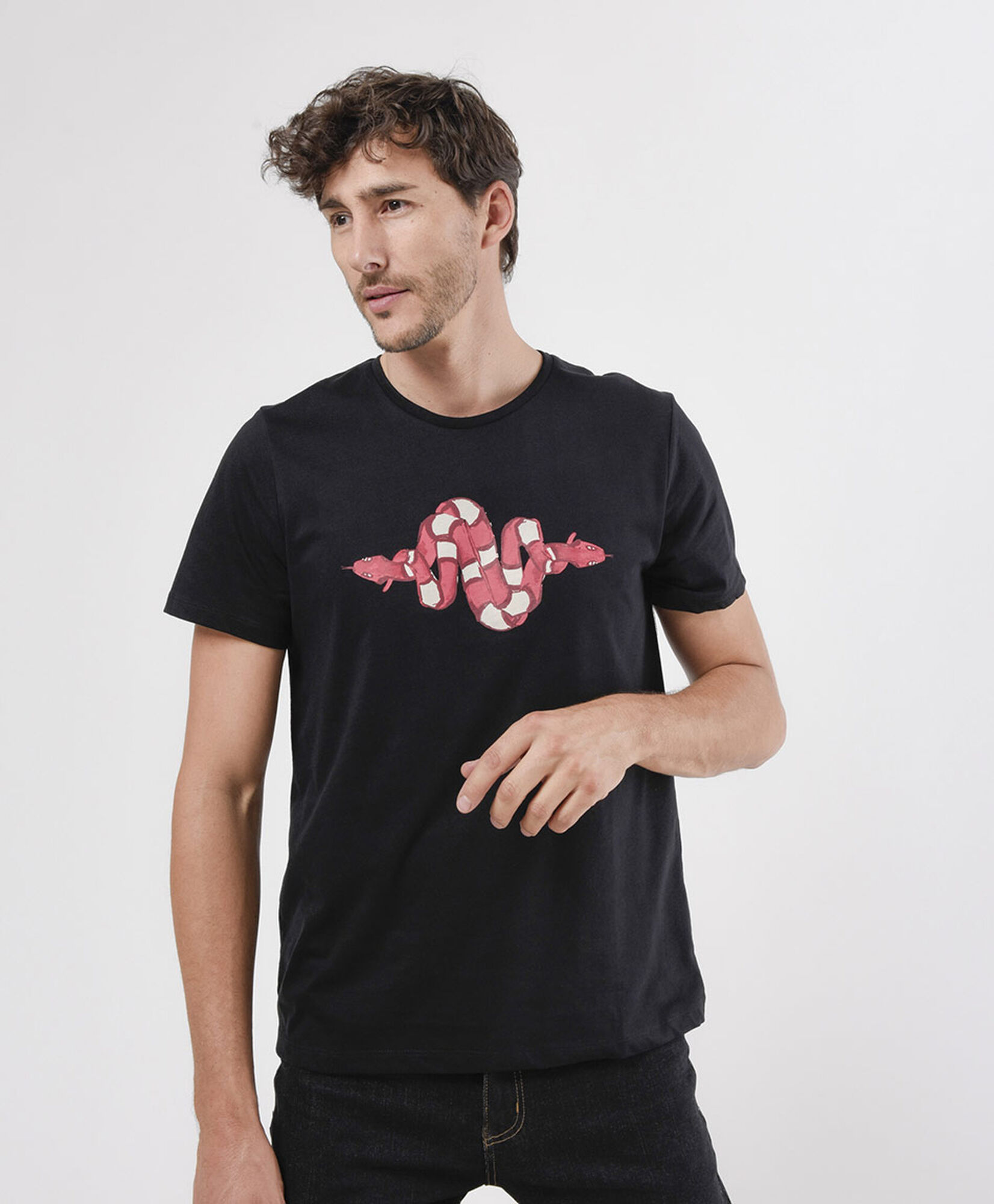 Polera hombre estampado serpientes Polera hombre estampado serpientes