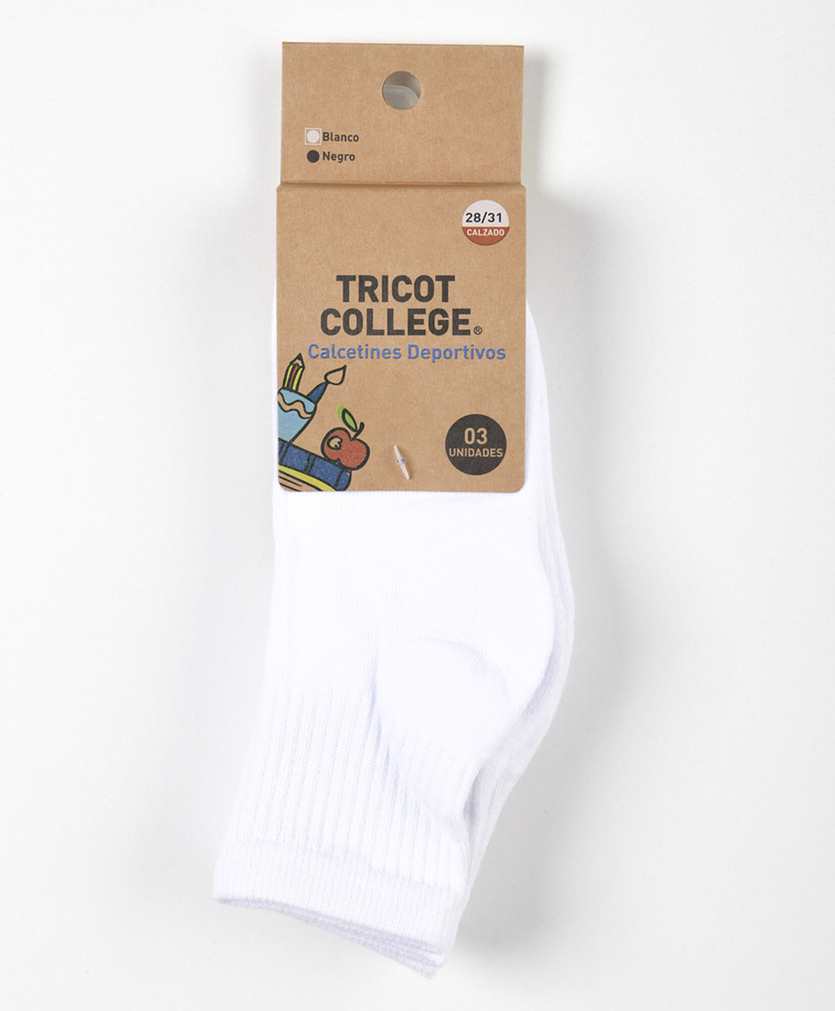 Pack 3 calcetines infantiles blancos Pack 3 calcetines infantiles blancos