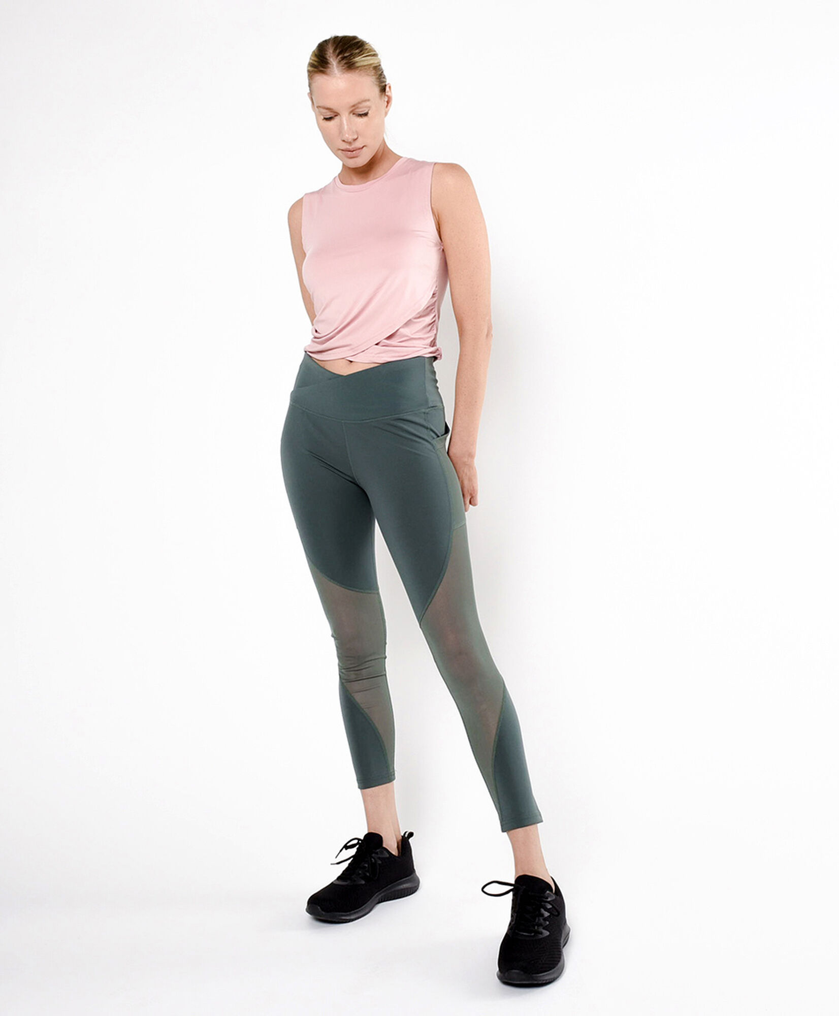 Calza mujer mesh cintura cruzada Calza mujer mesh cintura cruzada