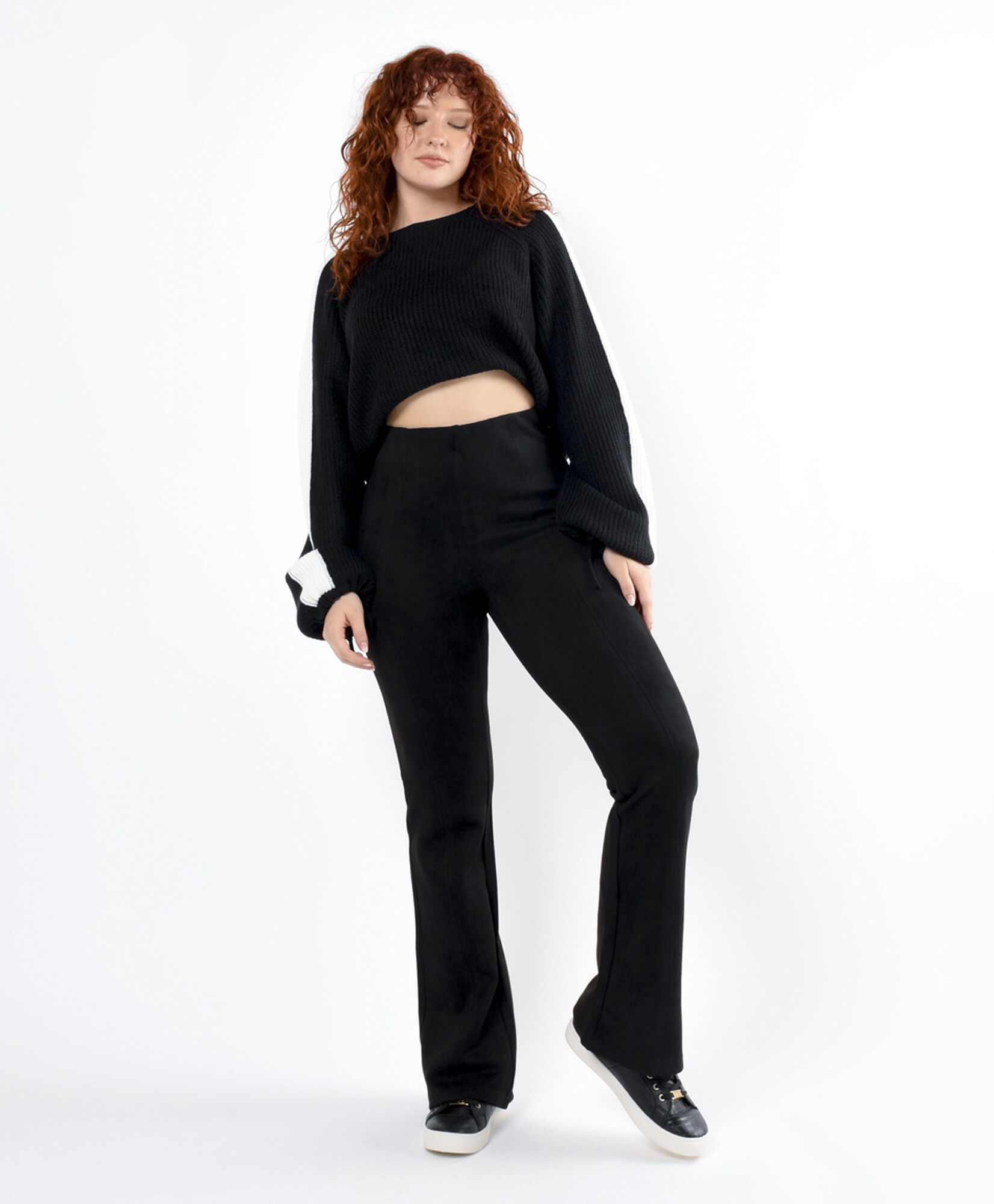 Pantalón mujer gamuza tiro alto Pantalón mujer gamuza tiro alto