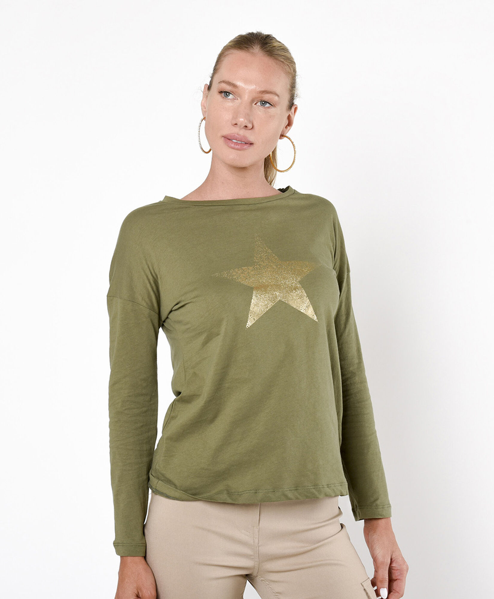 Polera mujer estrella dorada Polera mujer estrella dorada