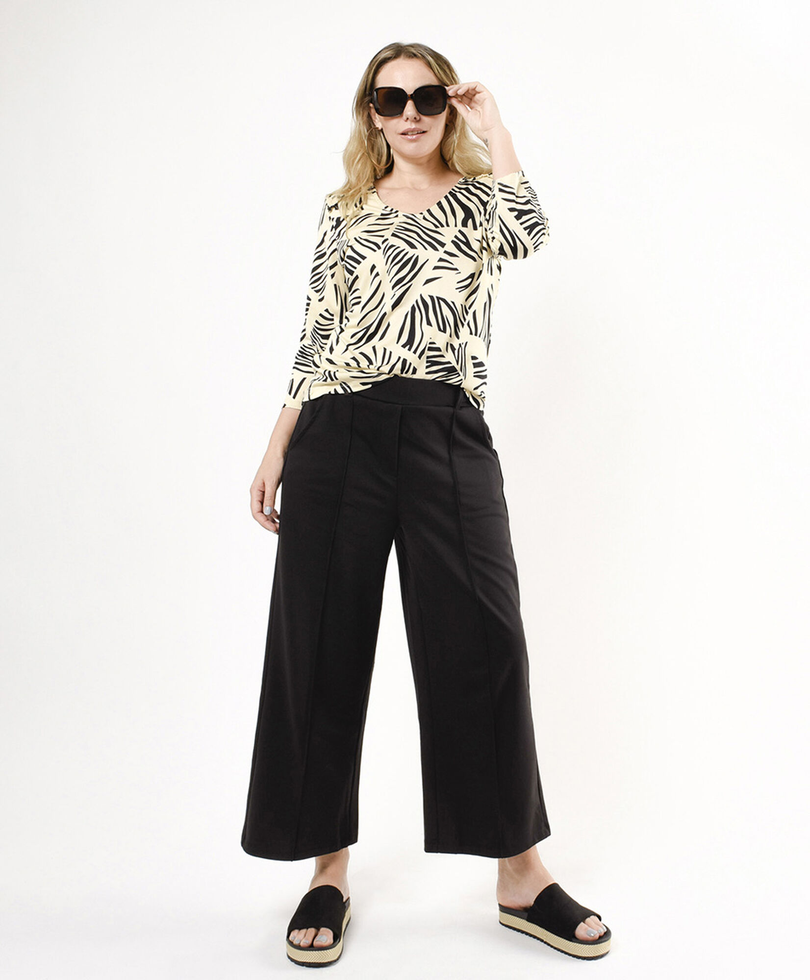 Pantalón mujer pinzas wide Pantalón mujer pinzas wide