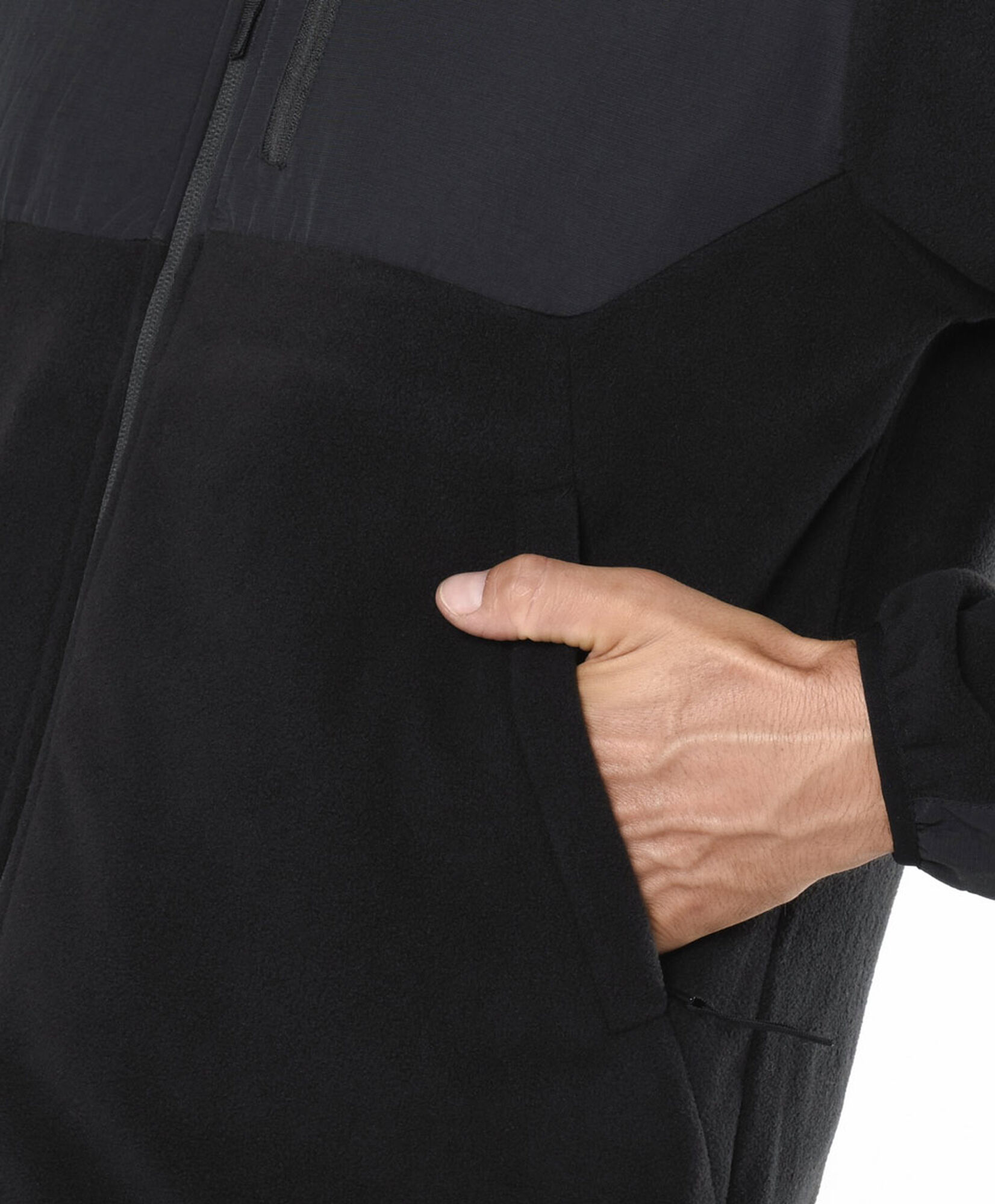 Chaqueta hombre polar mix tejido Chaqueta hombre polar mix tejido