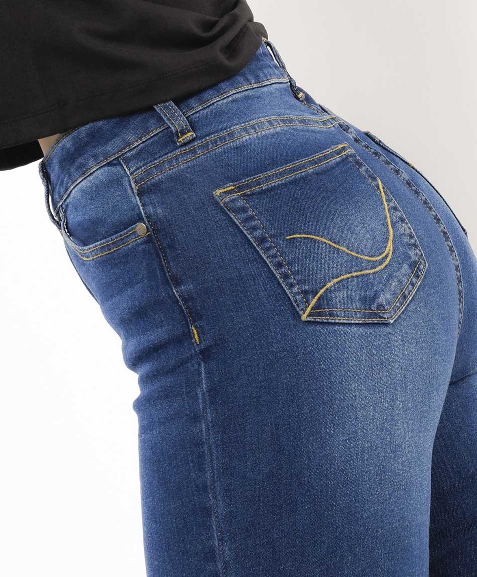 Jeans mujer liso clásico flare Jeans mujer liso clásico flare