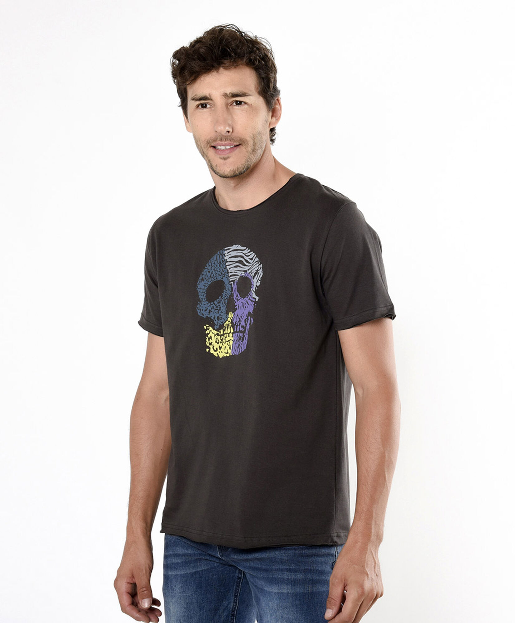 Polera hombre estampado calavera Polera hombre estampado calavera