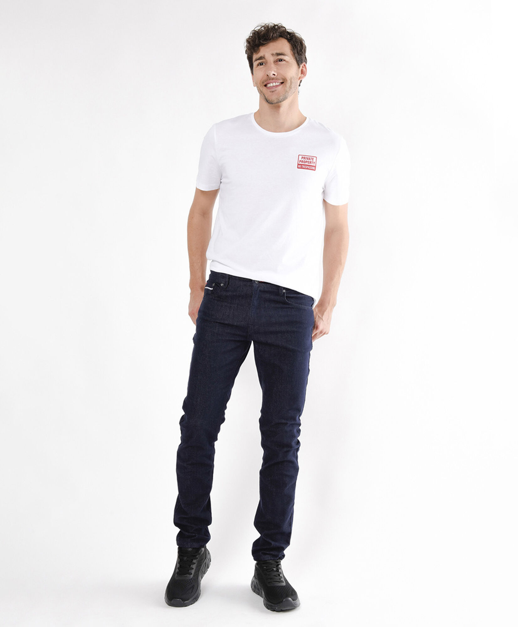 Jeans hombre jaspeado skinny fit Jeans hombre jaspeado skinny fit