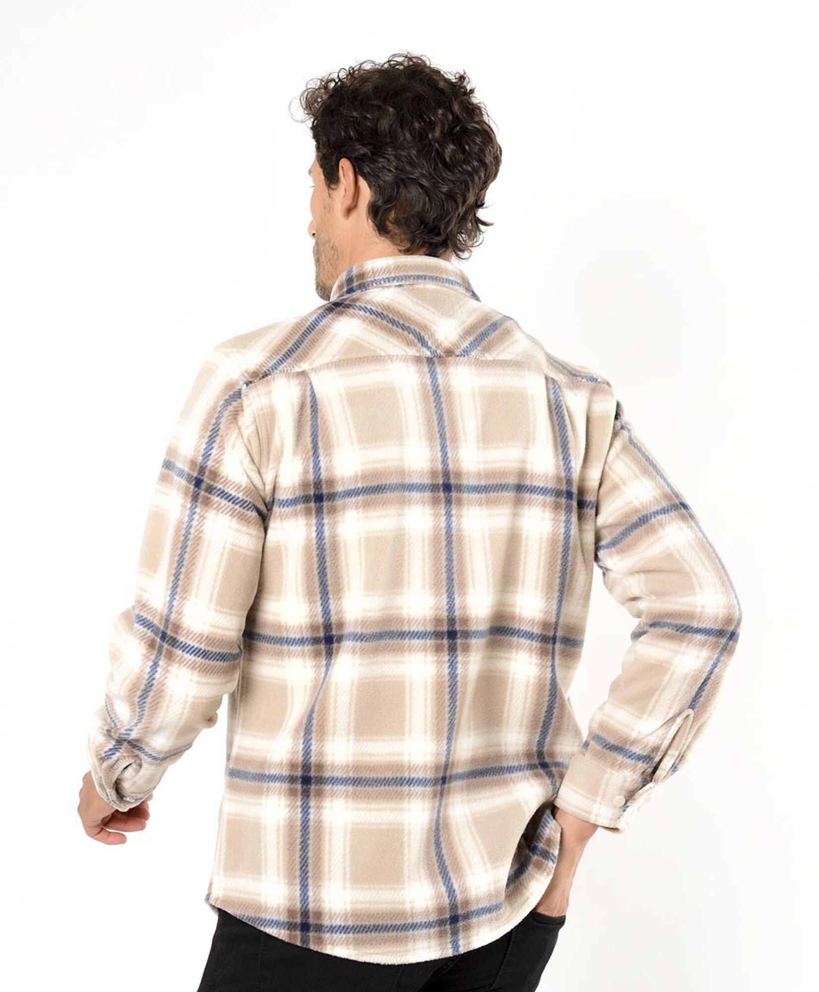 Chaqueta hombre polar leñadora beige Chaqueta hombre polar leñadora beige