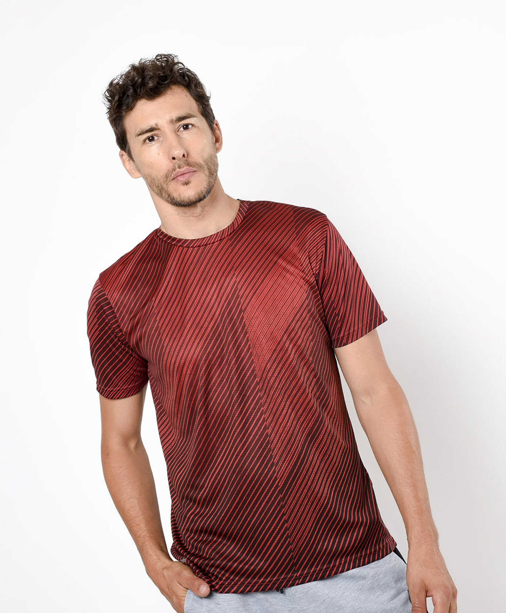 Polera deportiva hombre líneas Polera deportiva hombre líneas