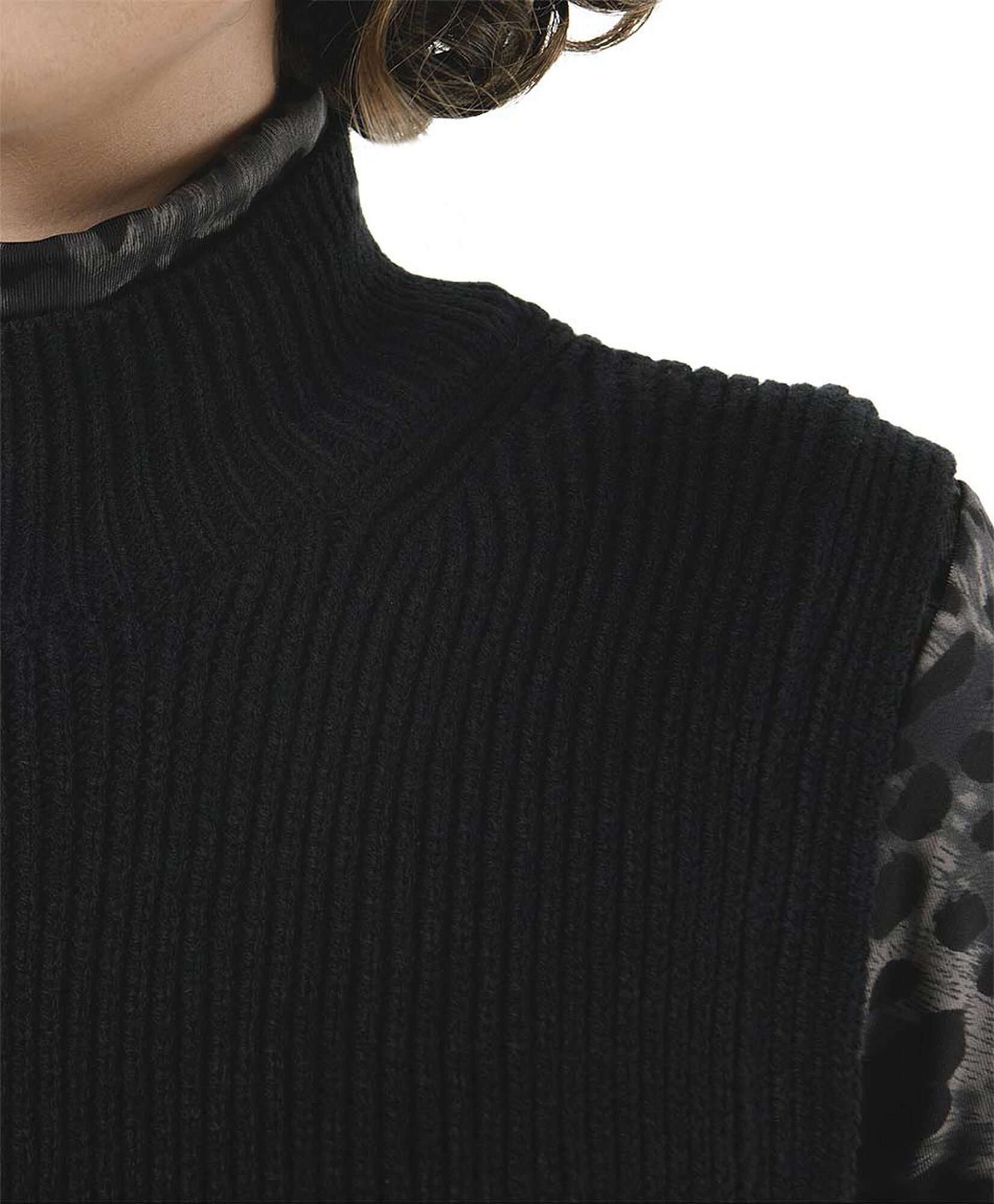 Sweater mujer lazo sin mangas Sweater mujer lazo sin mangas