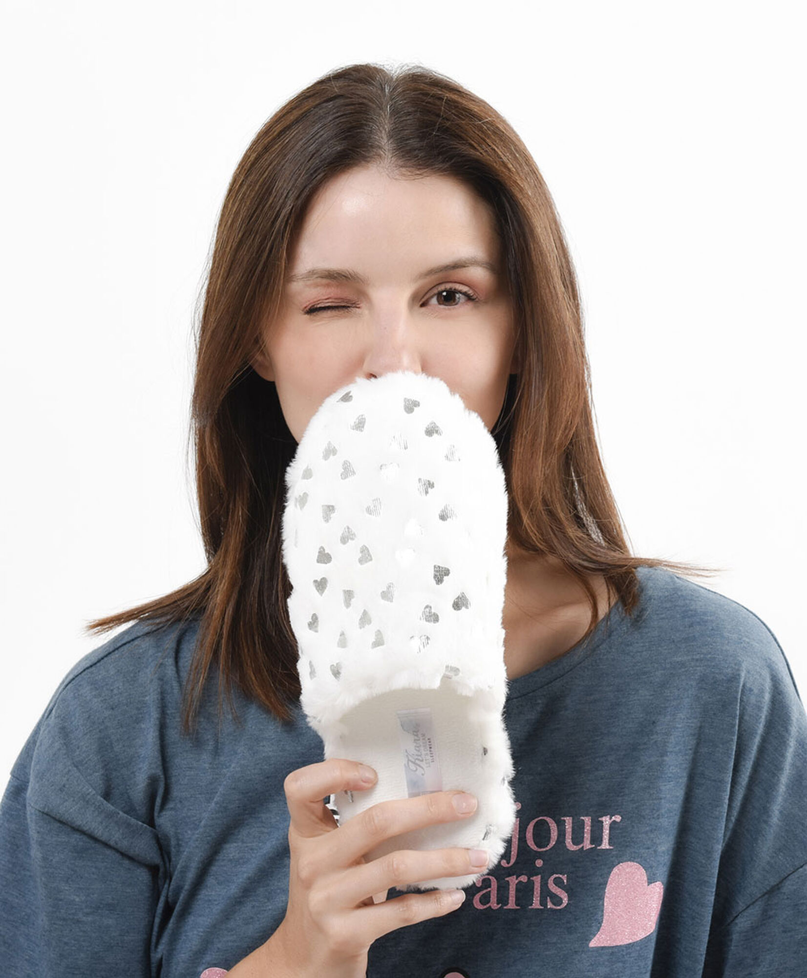 Pantufla mujer corazones brillantes Pantufla mujer corazones brillantes