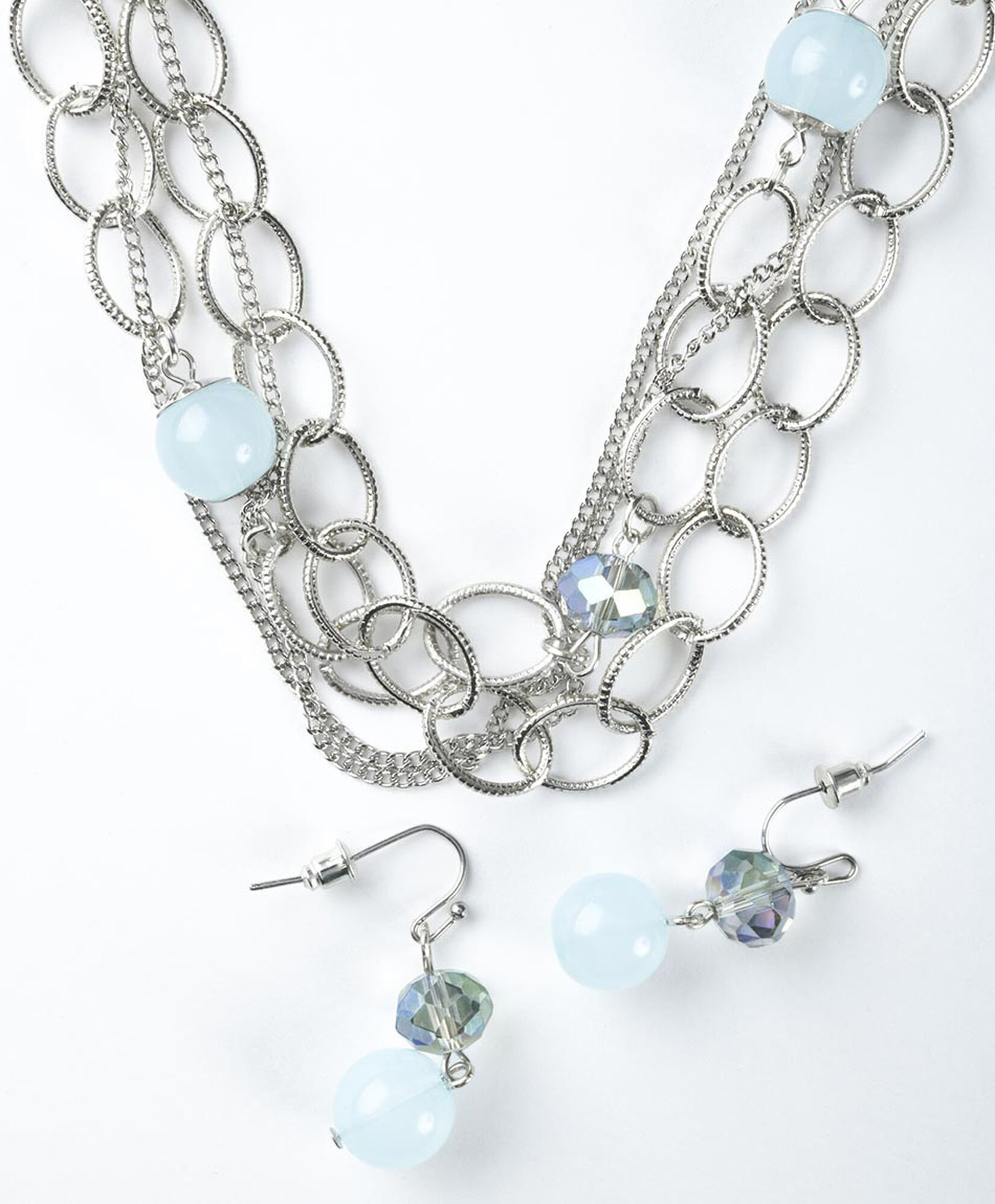 Set collar + aros mujer cadenas perlas Set collar + aros mujer cadenas perlas