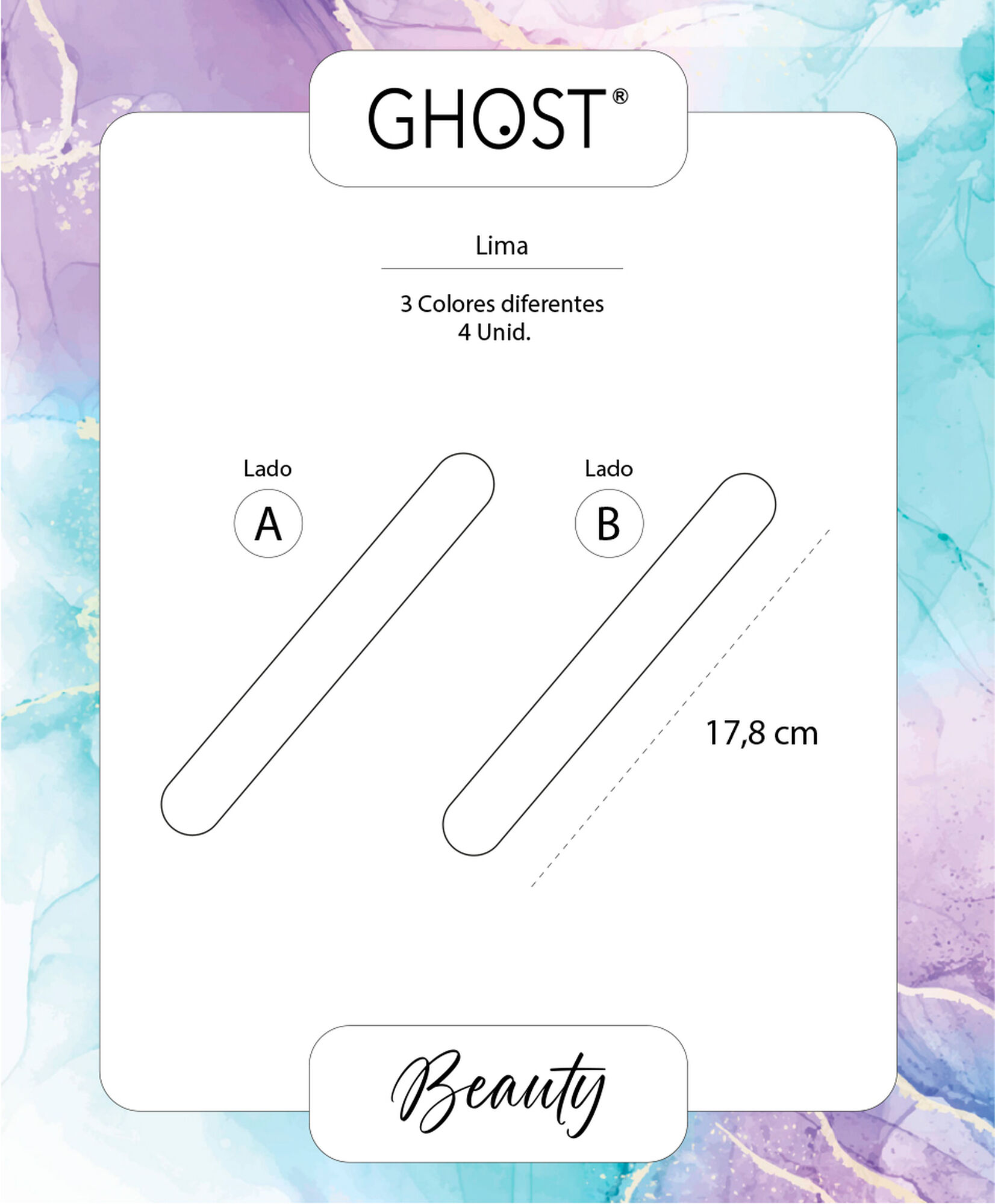 Set 4 limas colores Set 4 limas colores