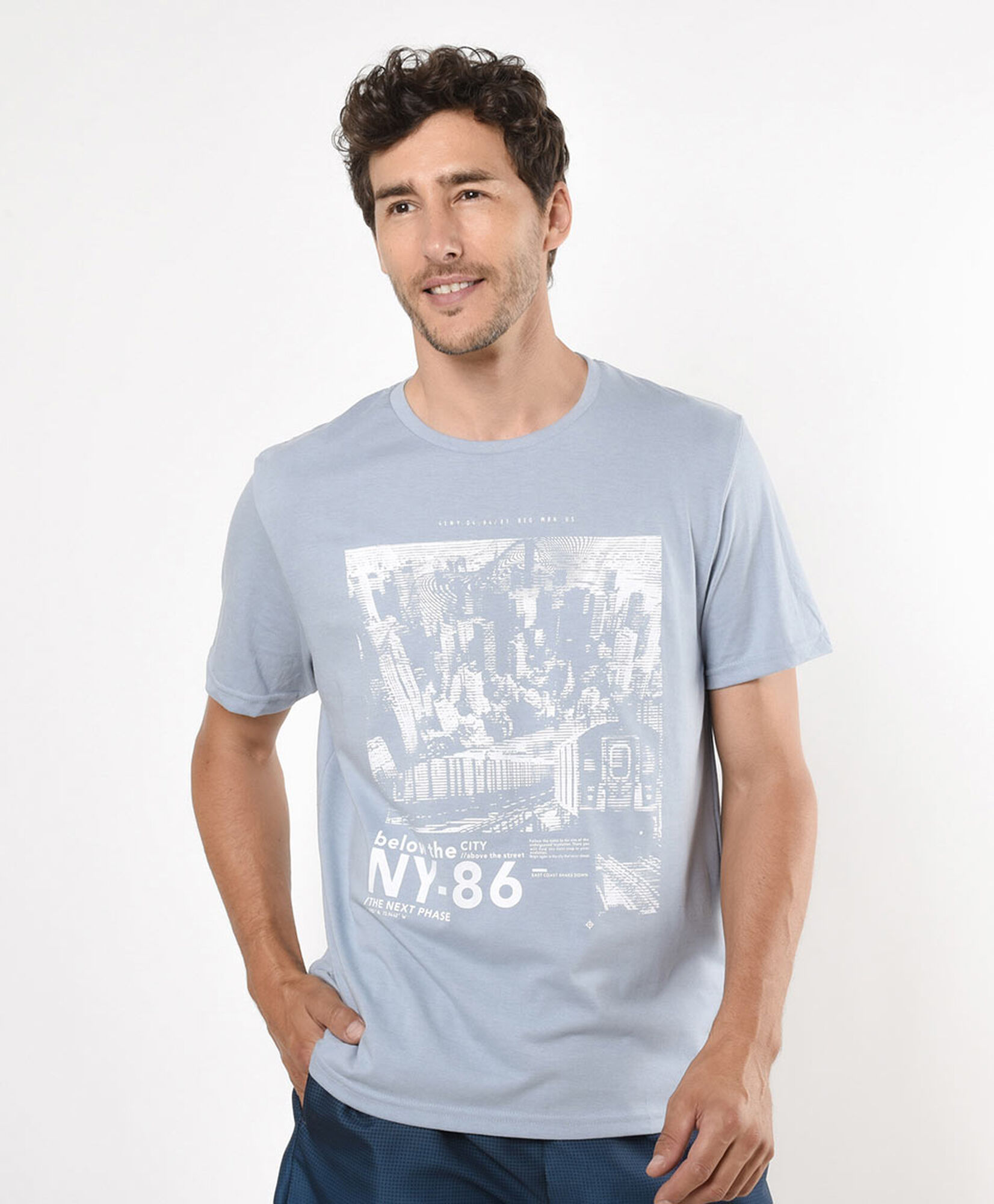 Polera deportiva hombre estampado new york Polera deportiva hombre estampado new york