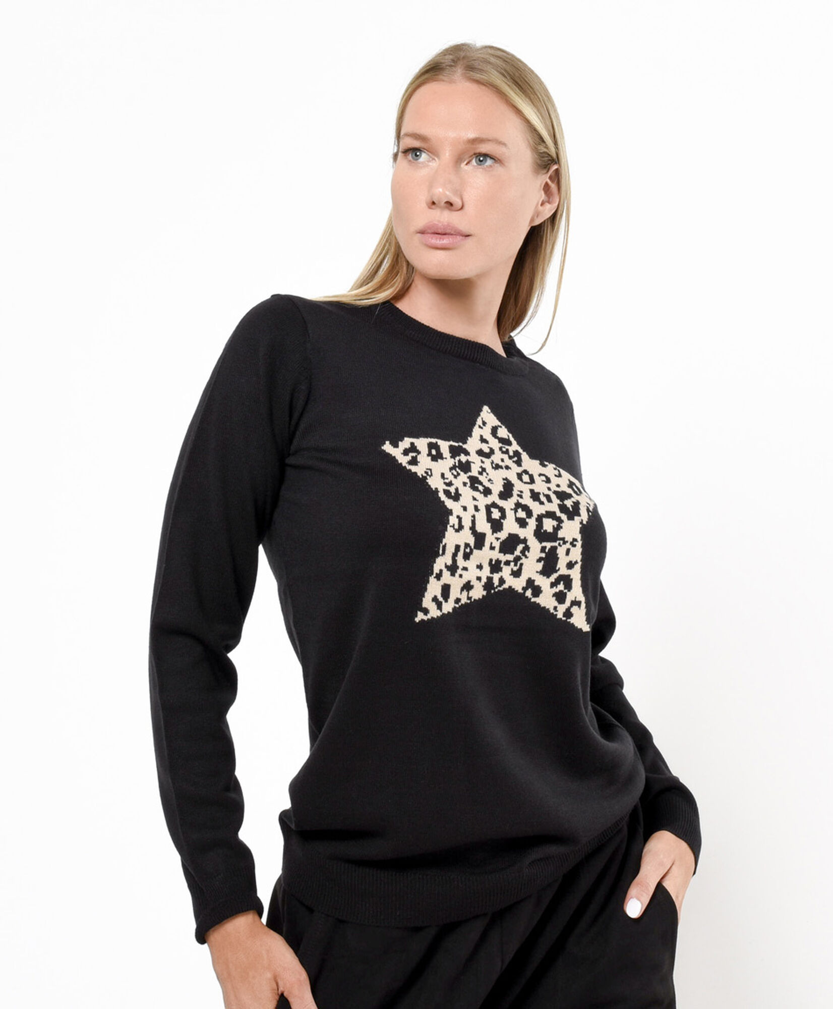 Sweater mujer estrella animal print Sweater mujer estrella animal print
