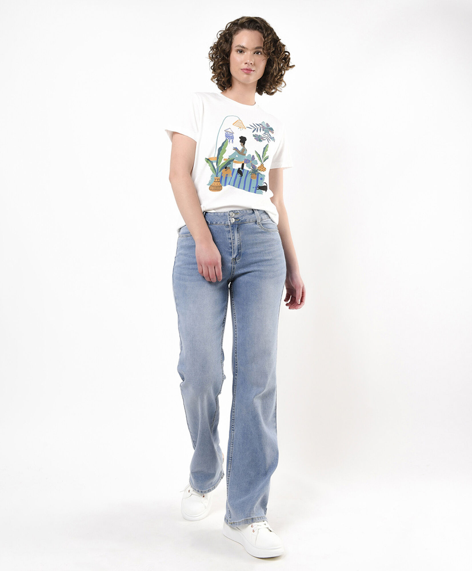 Jeans mujer doble botón Jeans mujer doble botón