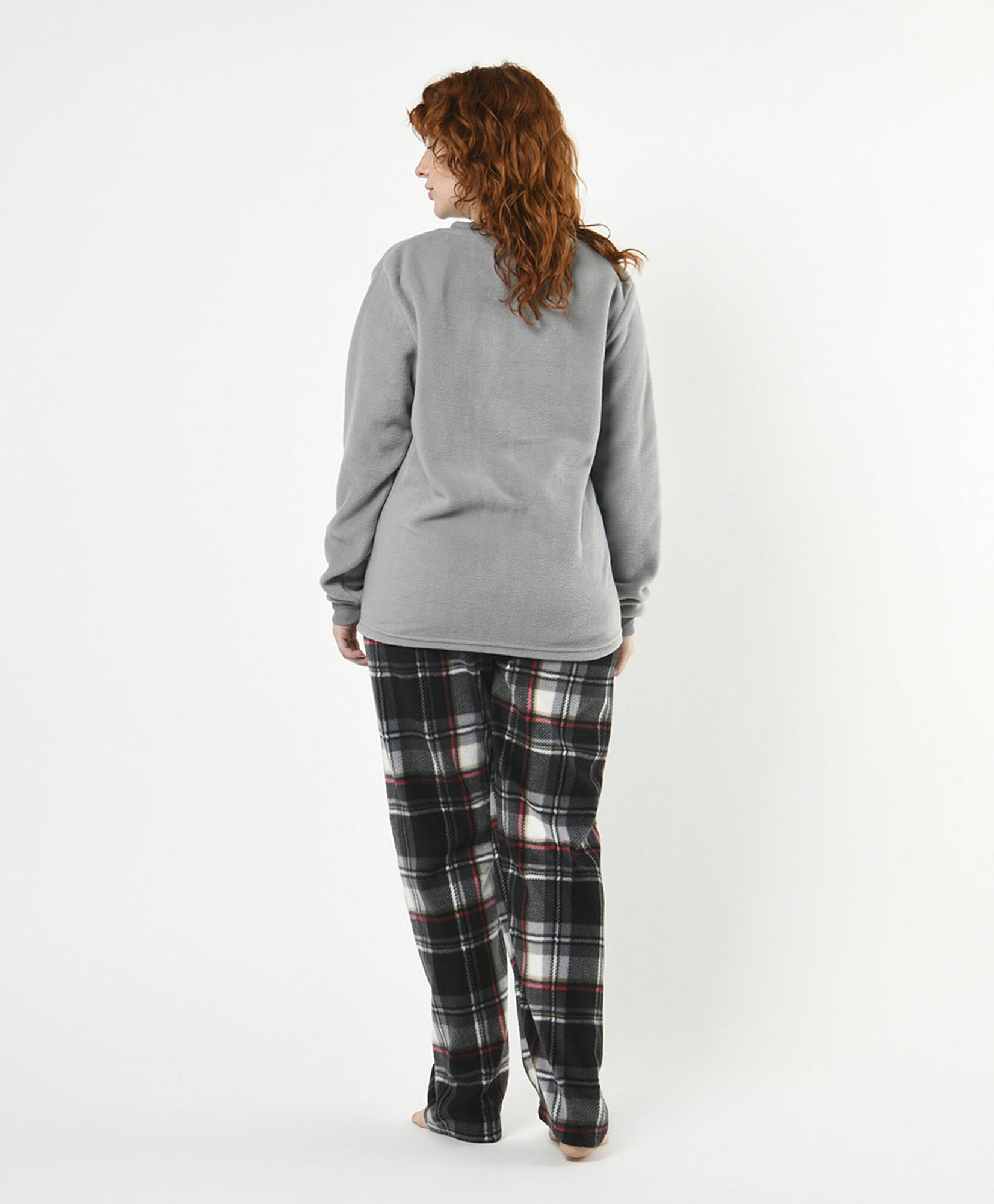 Pijama mujer polar gato cuadrille Pijama mujer polar gato cuadrille