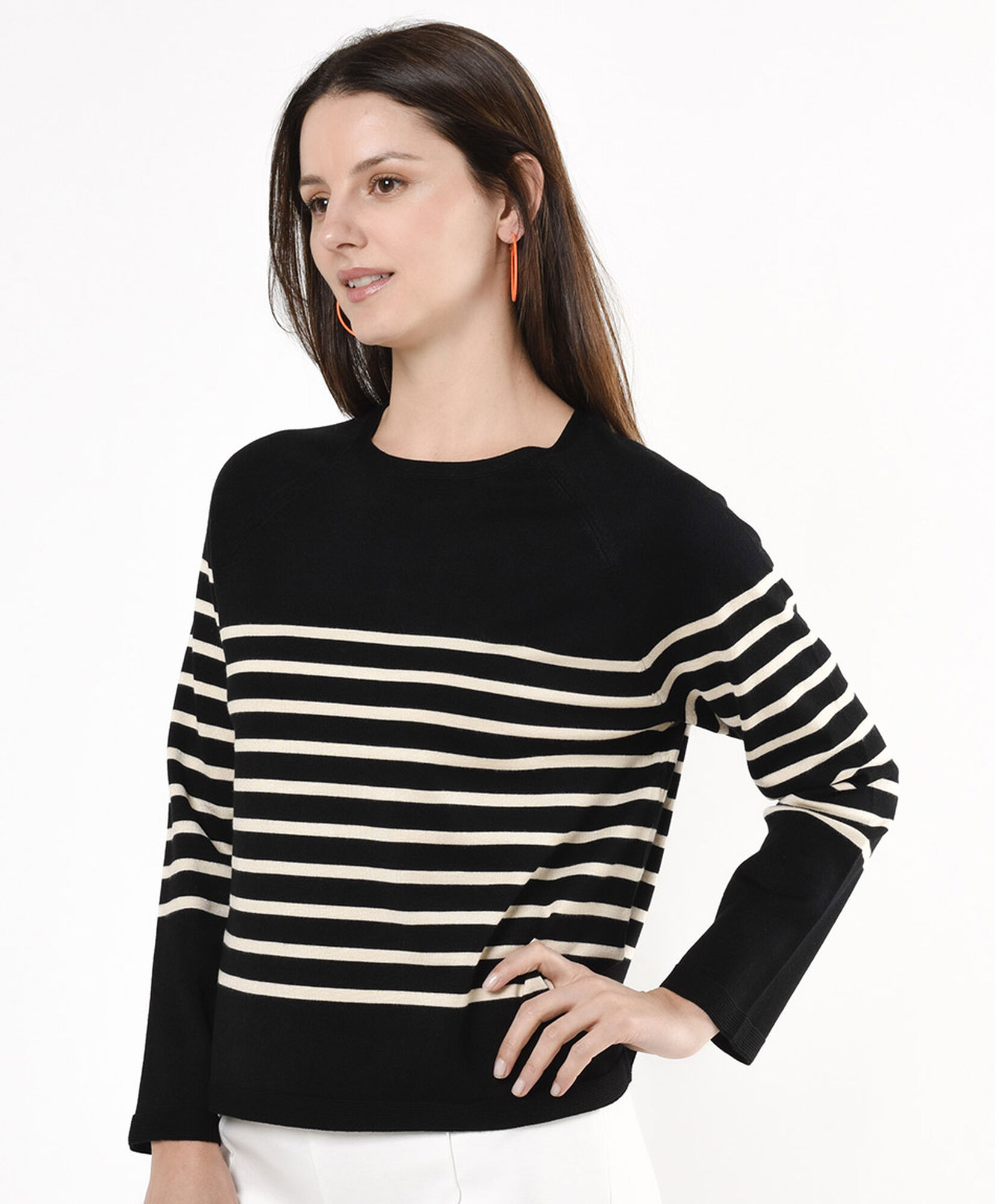 Sweater mujer líneas bicolor Sweater mujer líneas bicolor