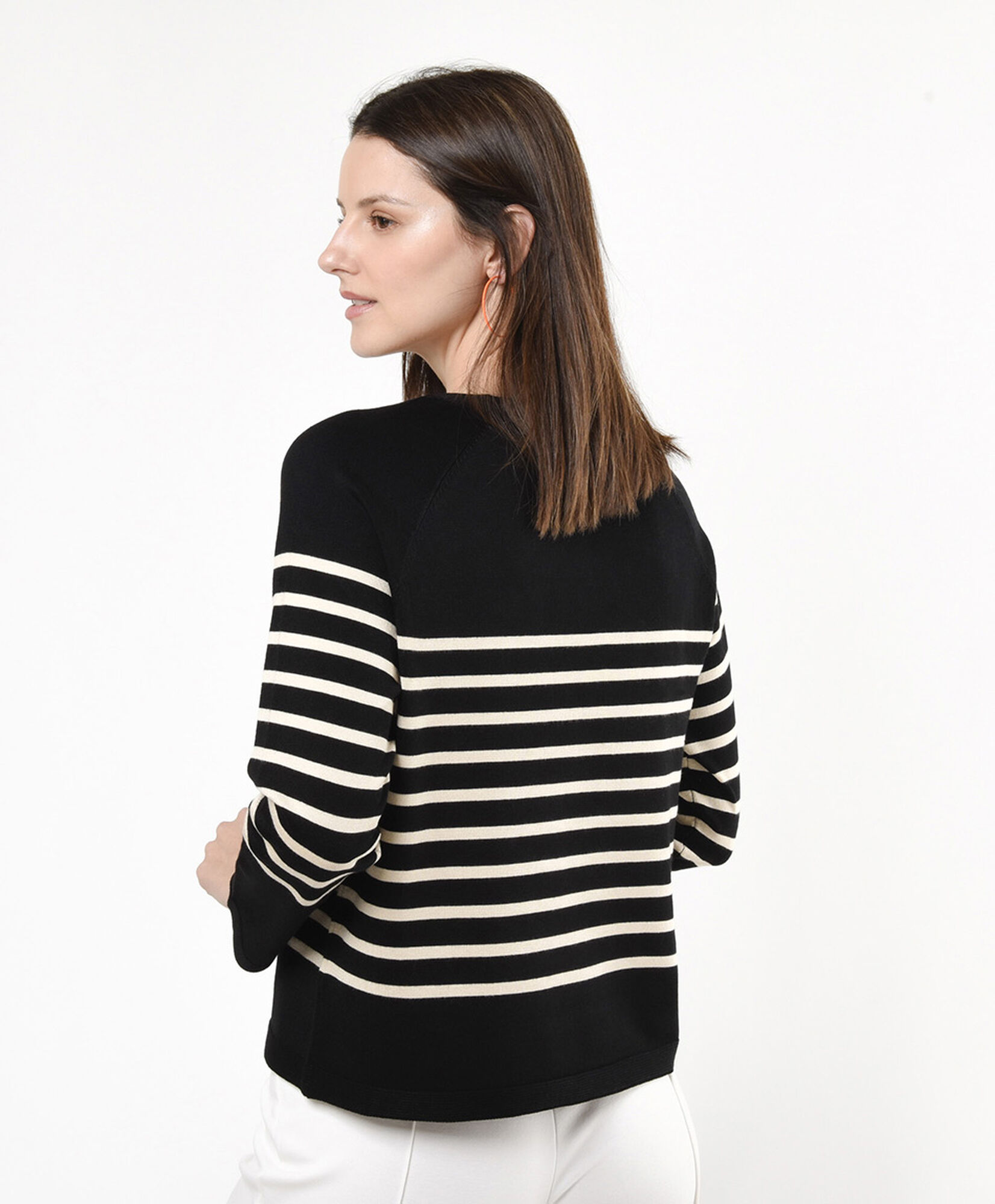 Sweater mujer líneas bicolor Sweater mujer líneas bicolor