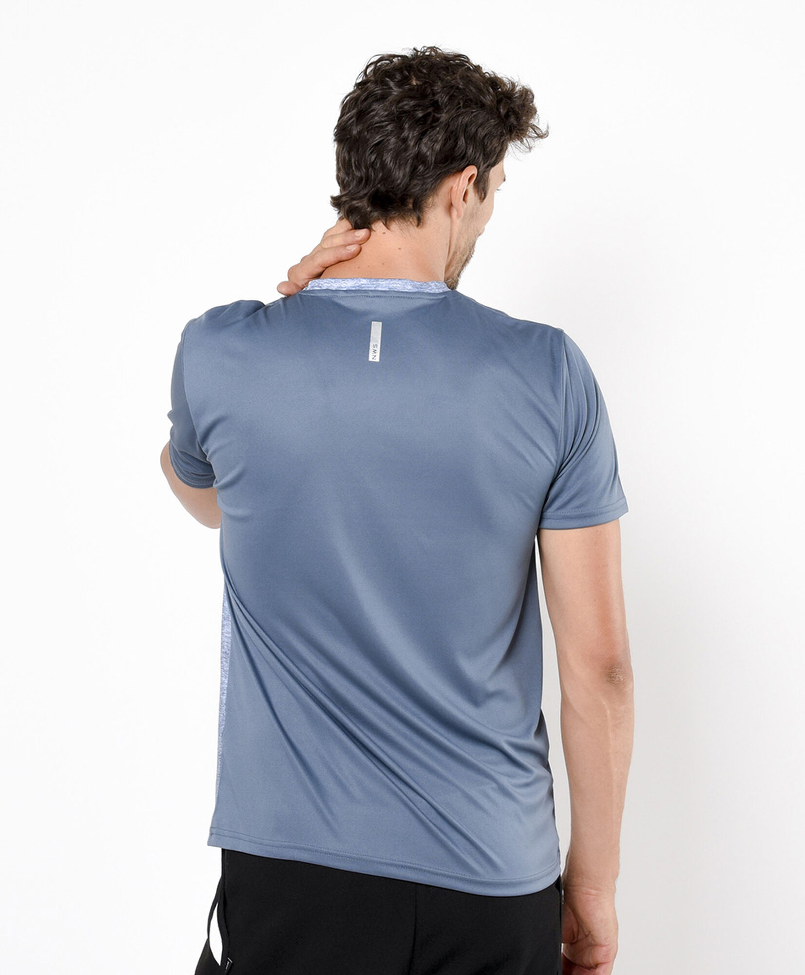 Polera deportiva hombre bicolor azul Polera deportiva hombre bicolor azul