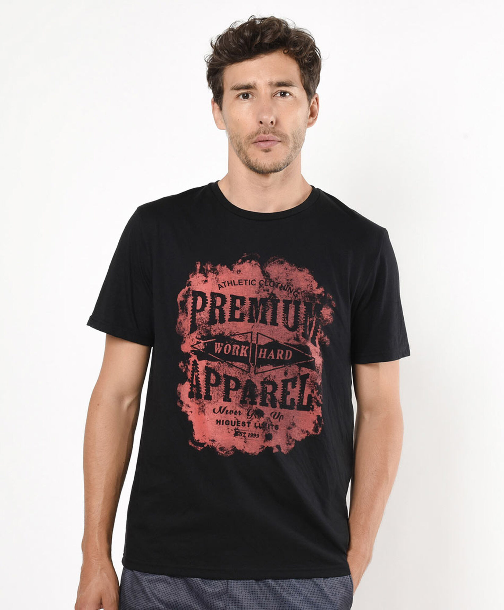 Polera deportiva hombre estampado Polera deportiva hombre estampado