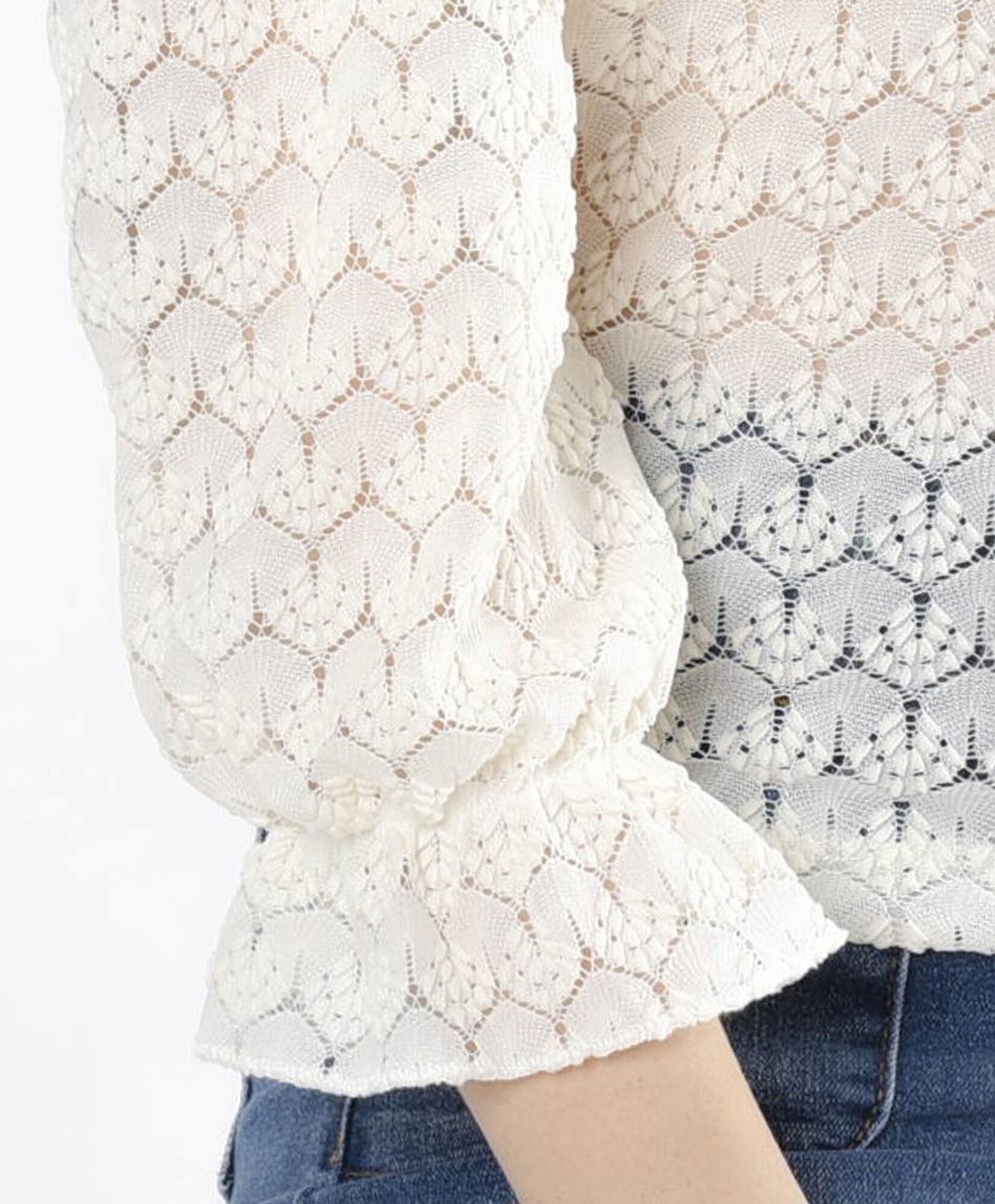 Polera mujer calada vuelos Polera mujer calada vuelos