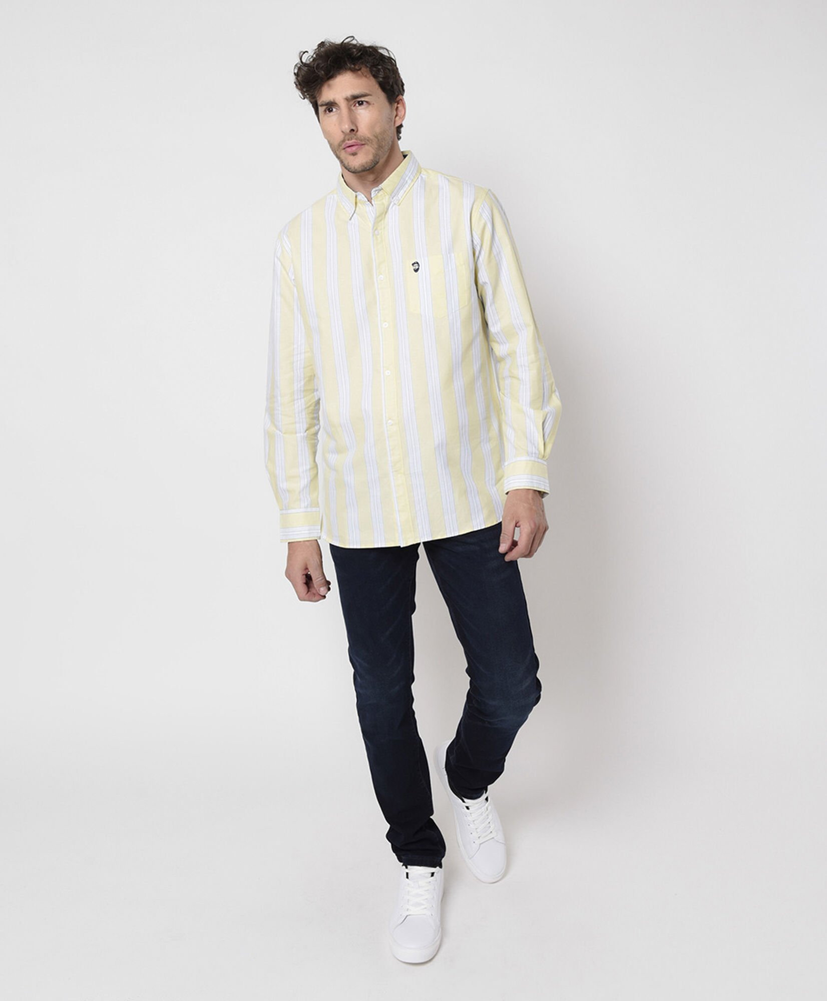 Camisa hombre líneas manga larga Camisa hombre líneas manga larga