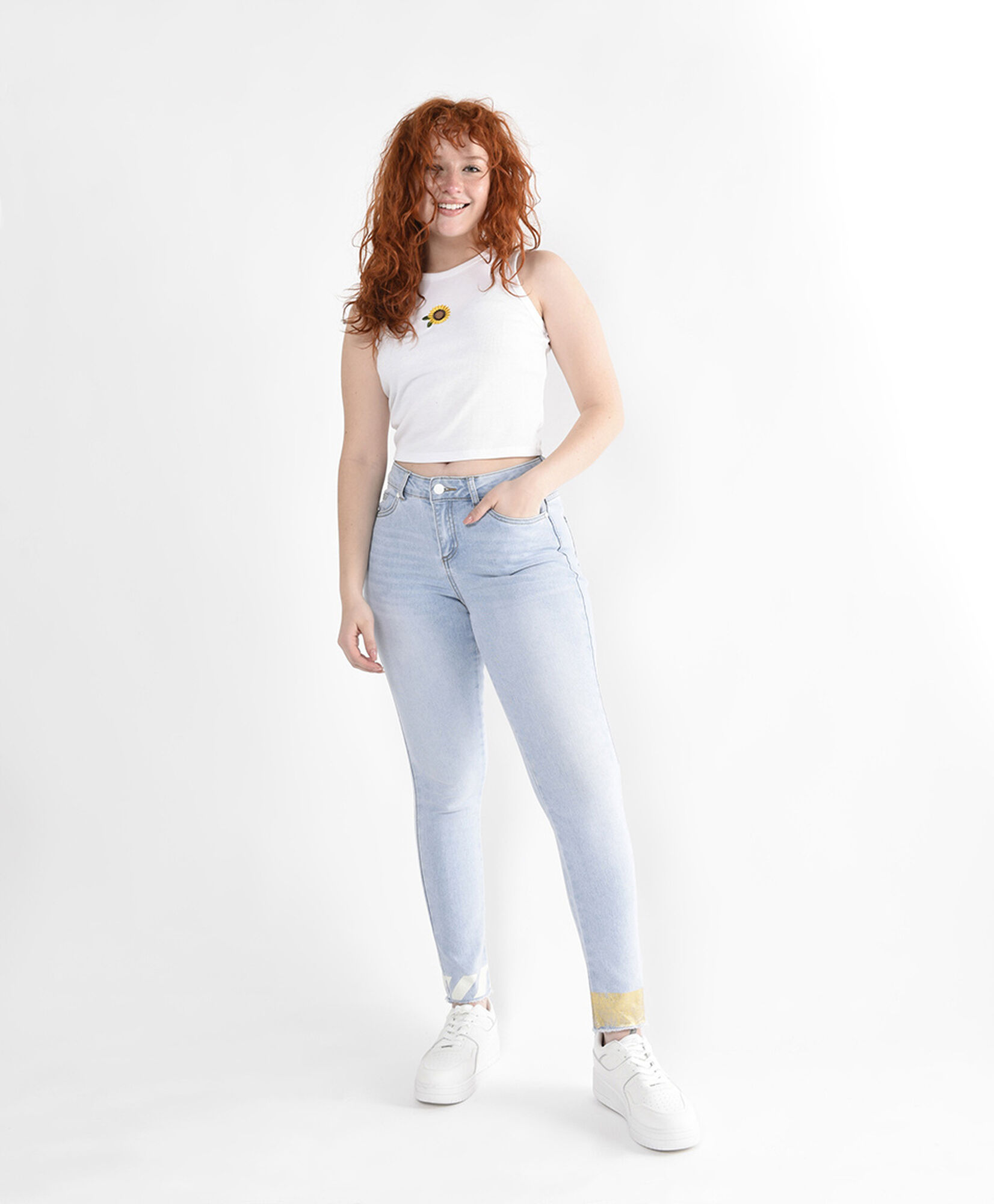 Jeans mujer tobillos print skinny fit Jeans mujer tobillos print skinny fit