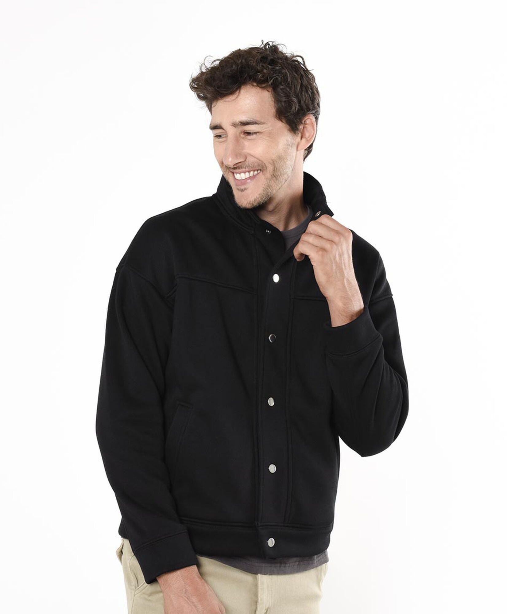 Chaqueta hombre botones polar interior Chaqueta hombre botones polar interior