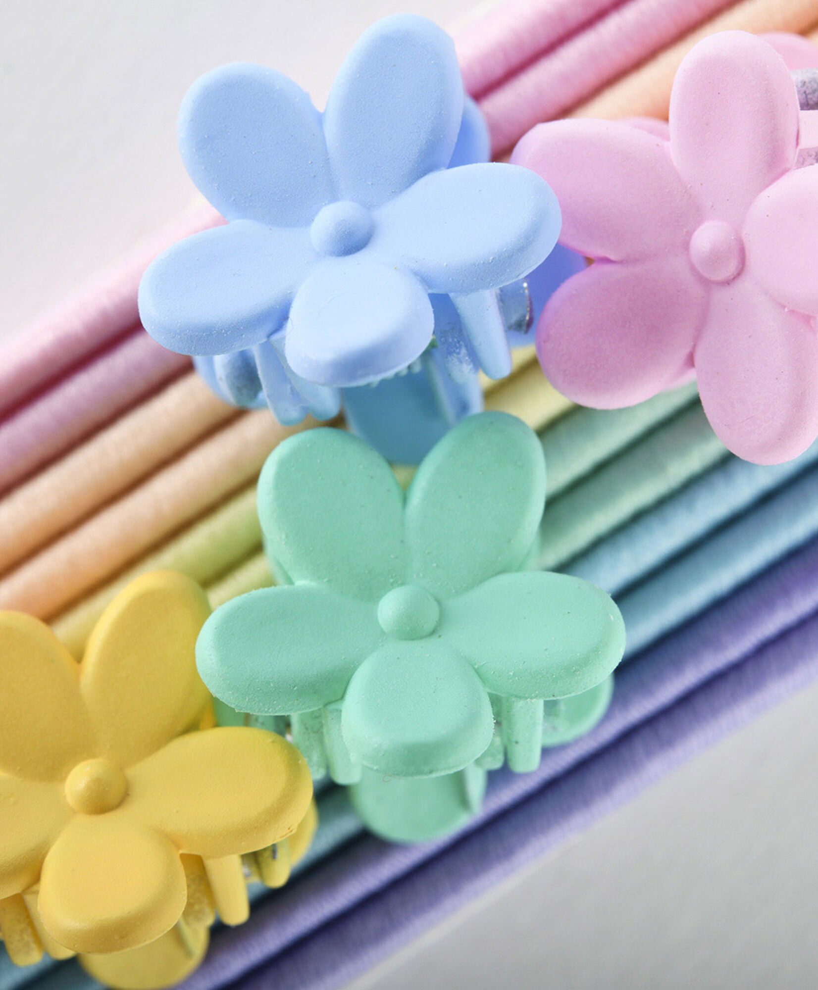 Set colet + pinches bebé colores florcitas Set colet + pinches bebé colores florcitas
