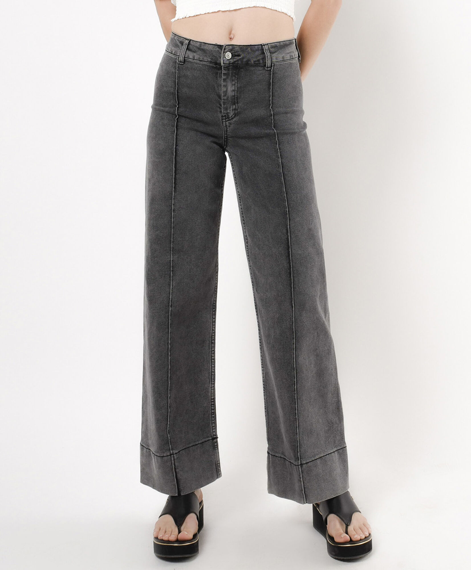 Jeans mujer costuras wide Jeans mujer costuras wide