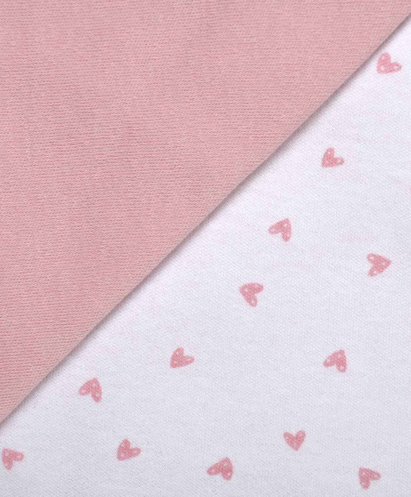 Manta bebé reversible rosada corazones Manta bebé reversible rosada corazones